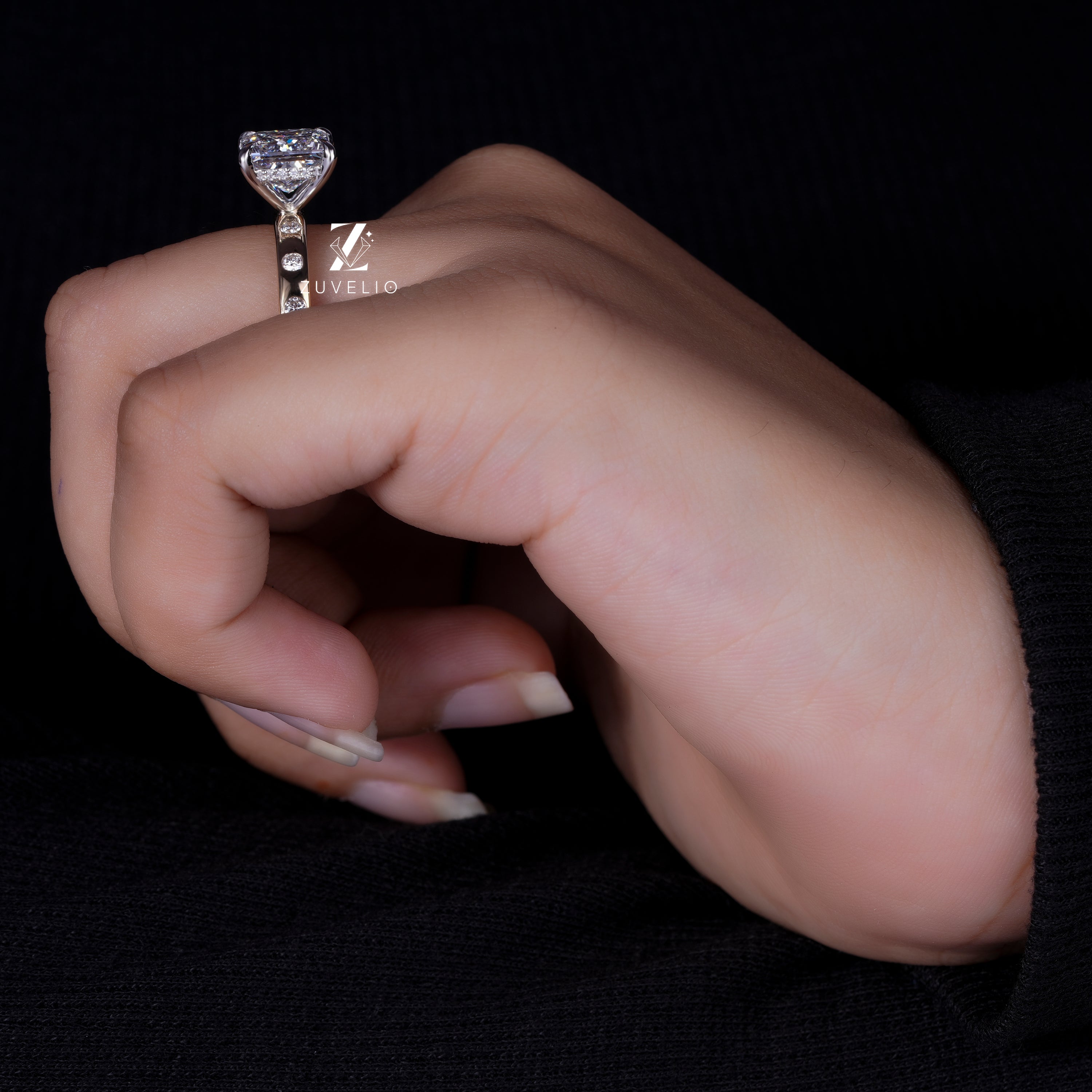 Princess Hidden Halo Ring