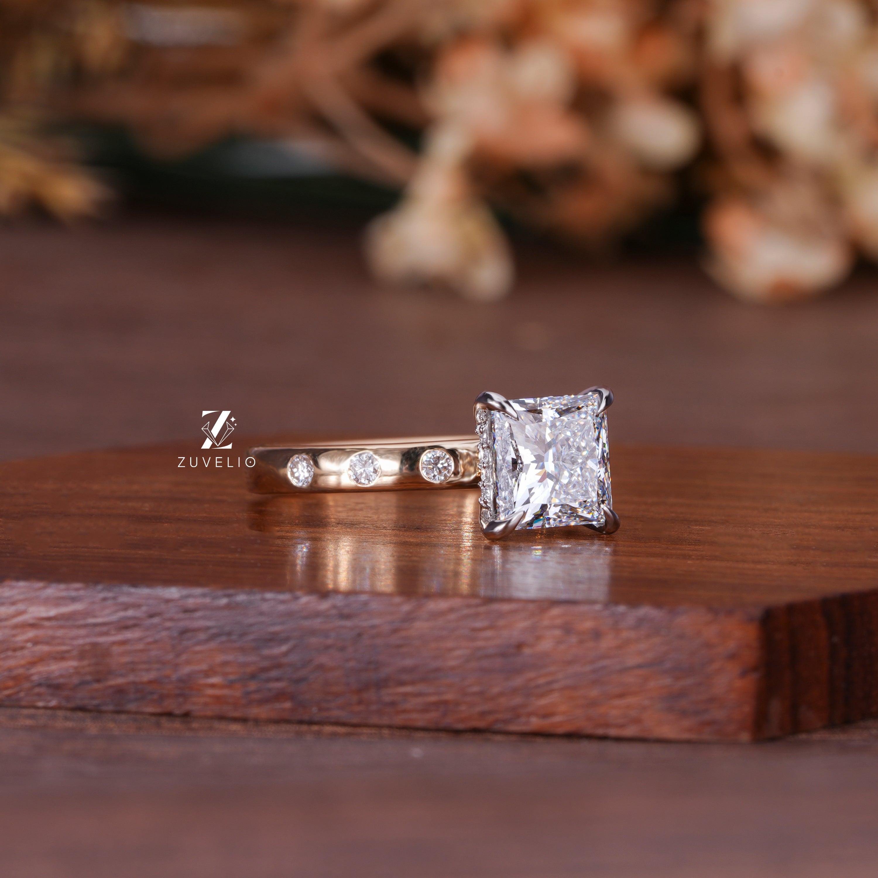 Princess Hidden Halo Ring