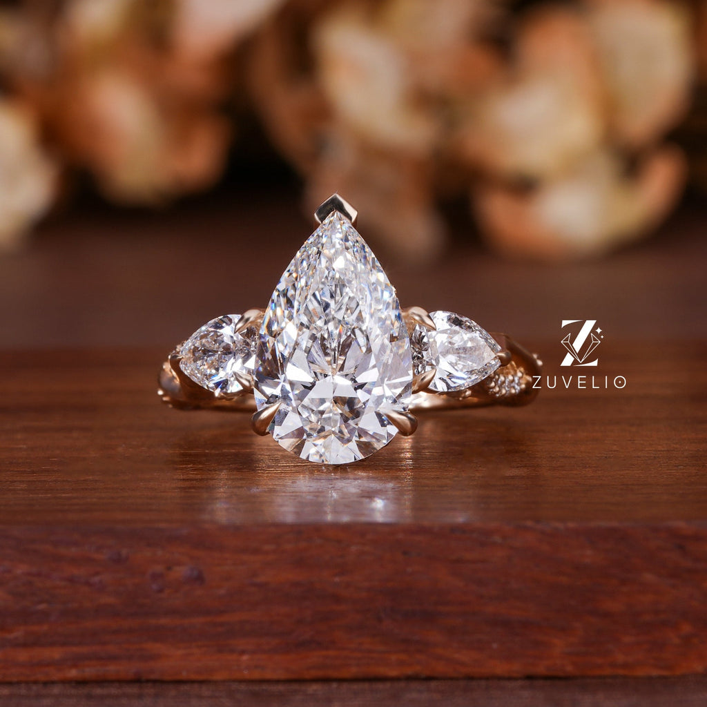 Pear Trilogy Diamond Ring