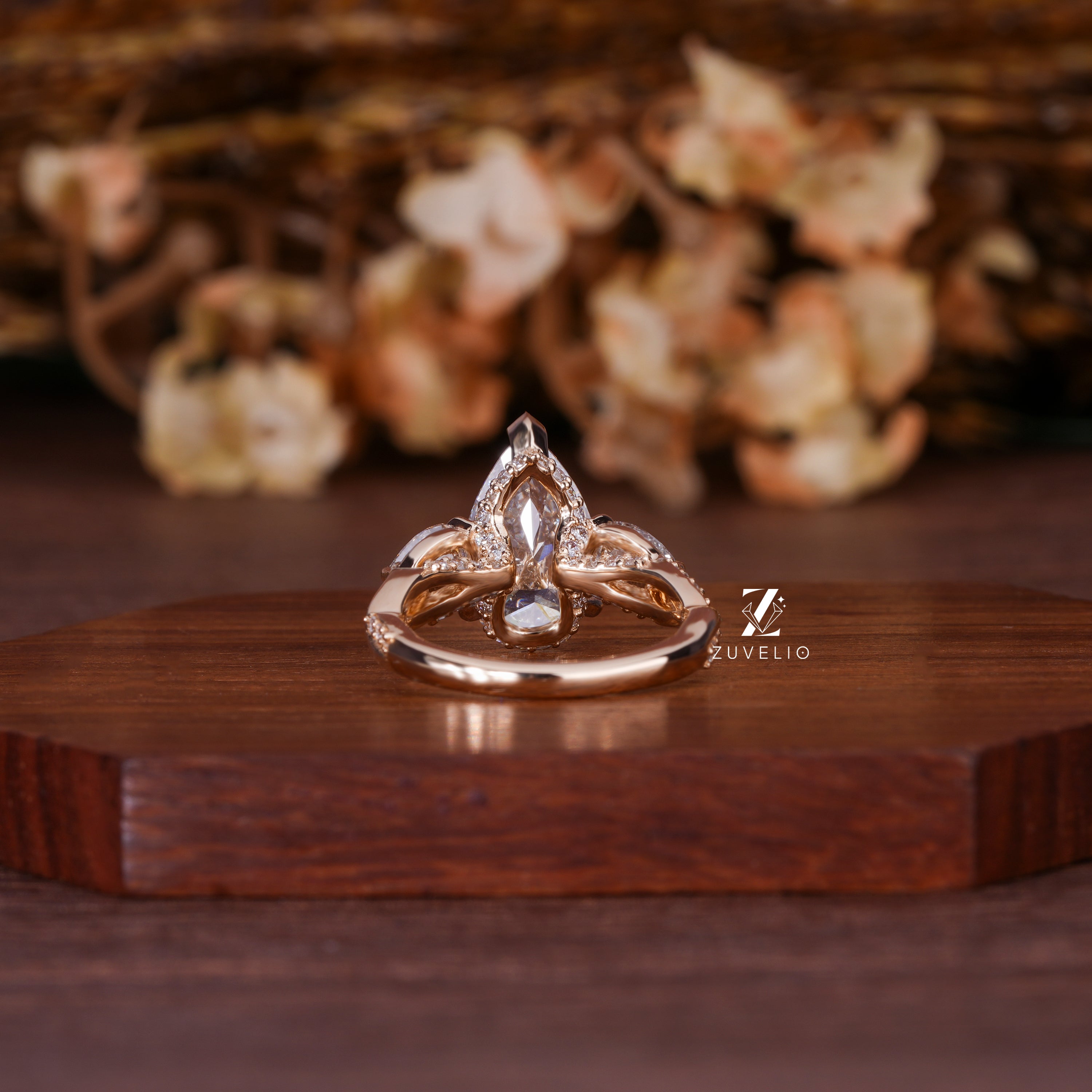 Pear Trilogy Diamond Ring