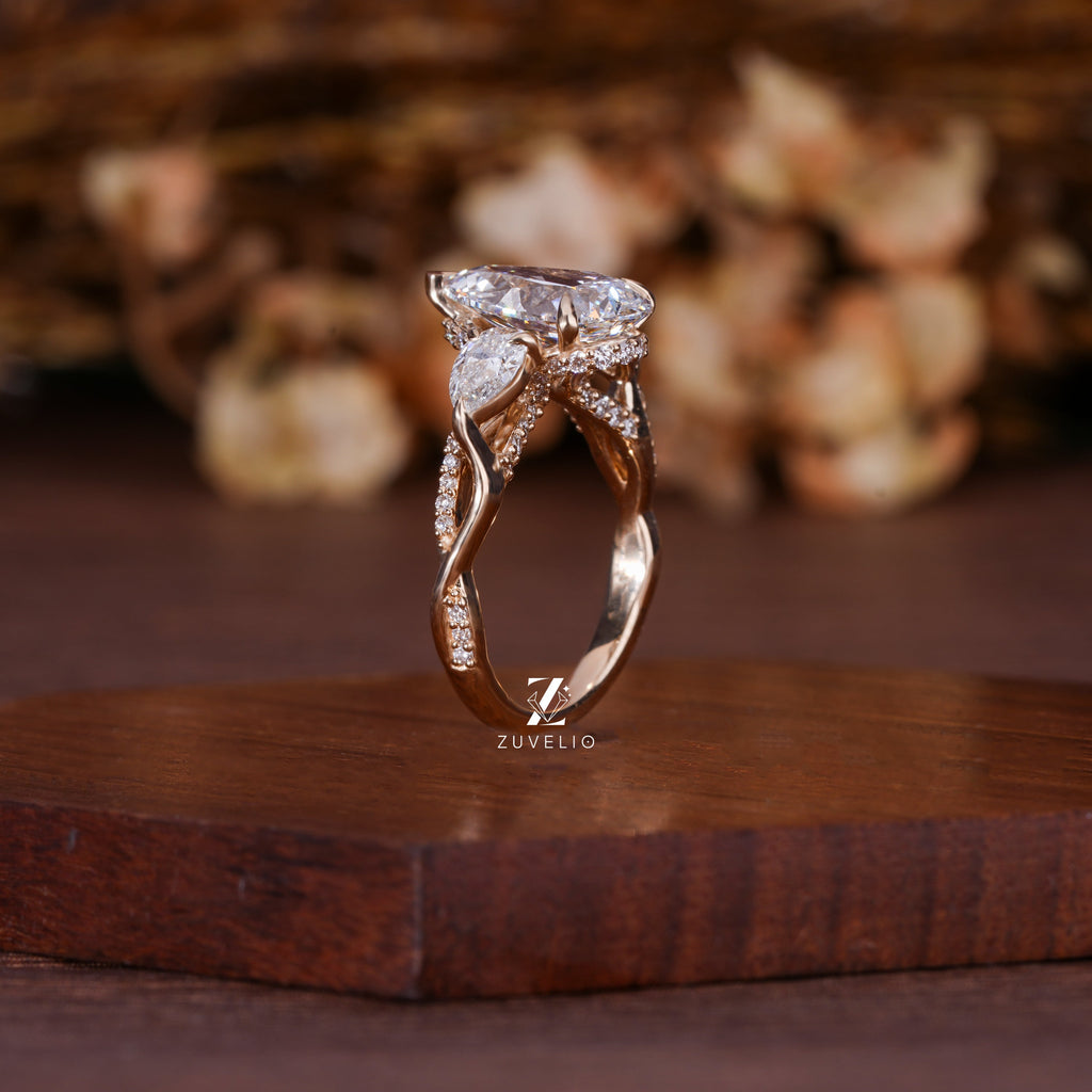 Pear Trilogy Diamond Ring
