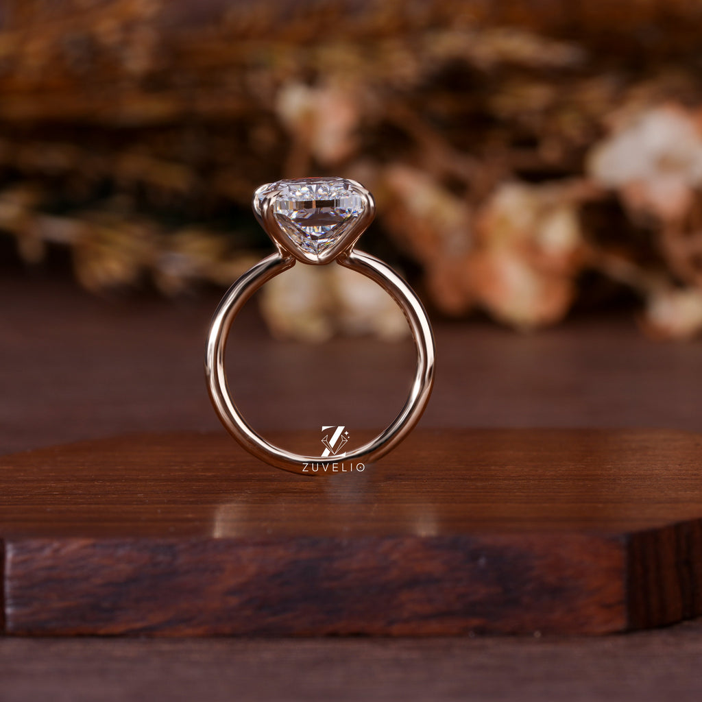 Elongated Cushion Diamond Ring