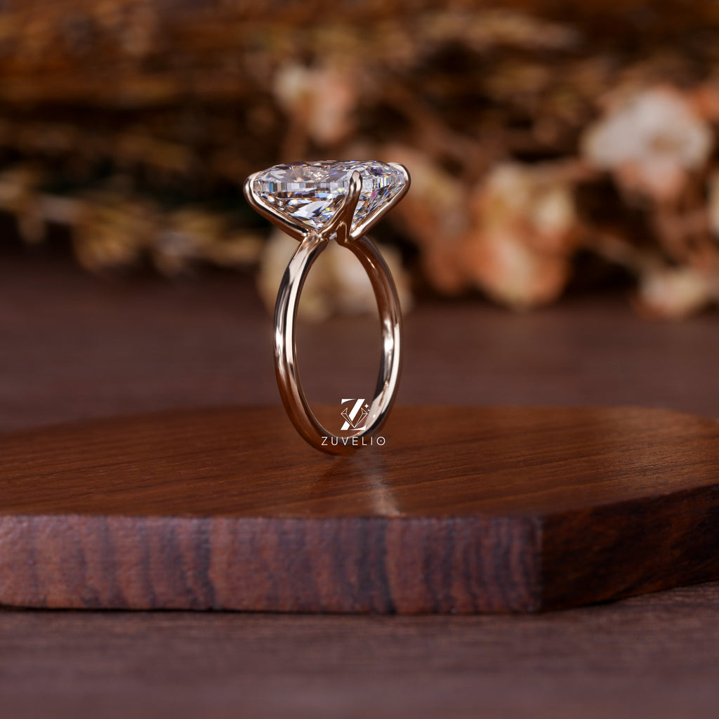 Elongated Cushion Diamond Ring