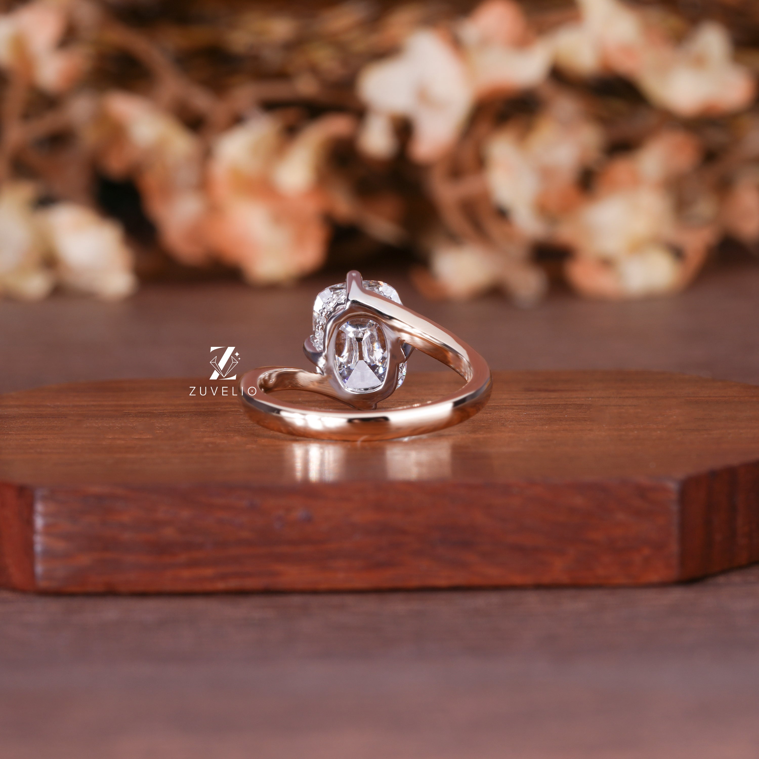 Cushion Bypass Diamond Ring