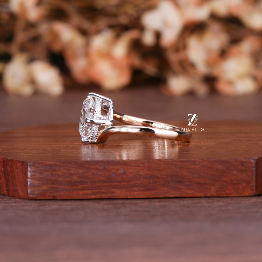 Cushion Bypass Diamond Ring