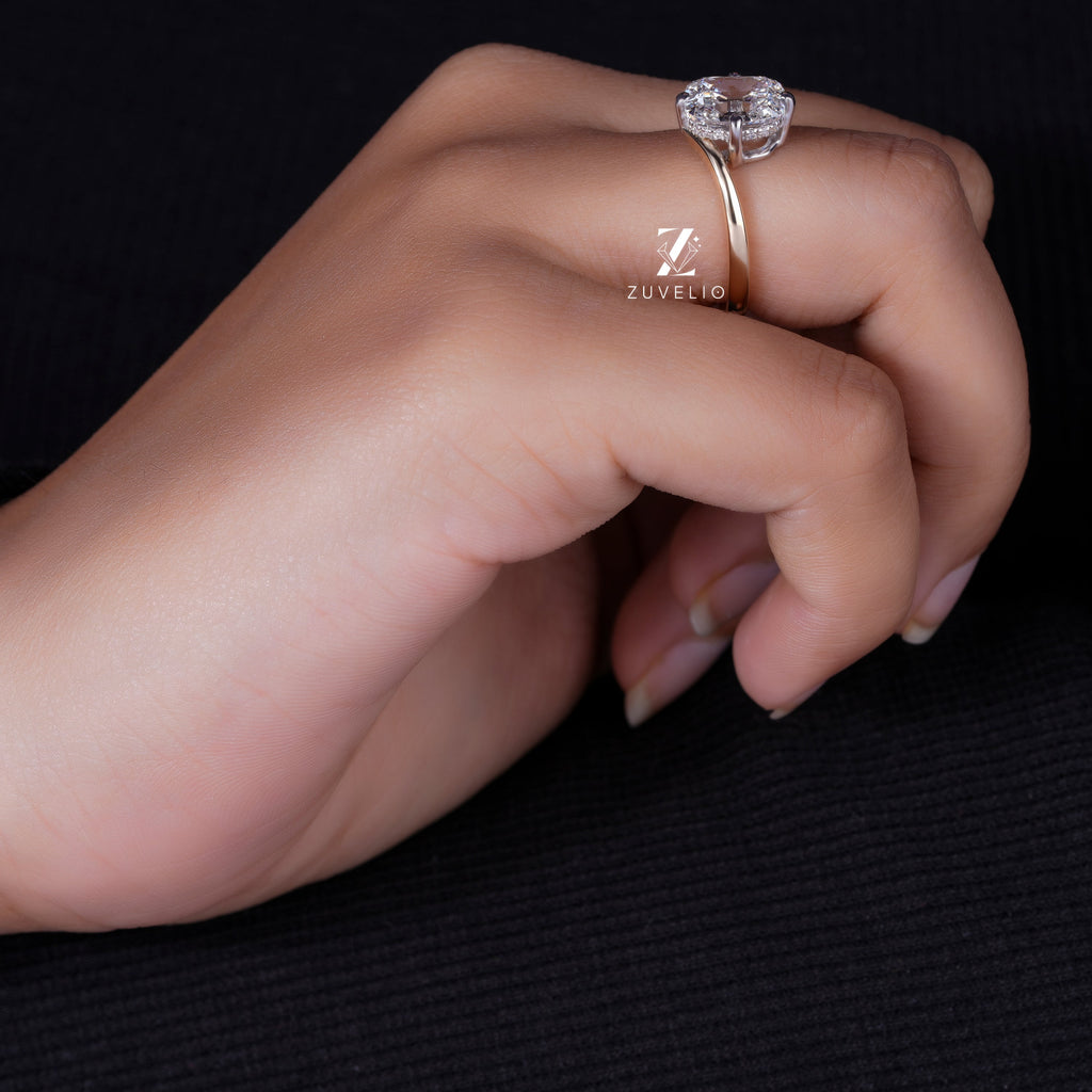 Cushion Bypass Diamond Ring
