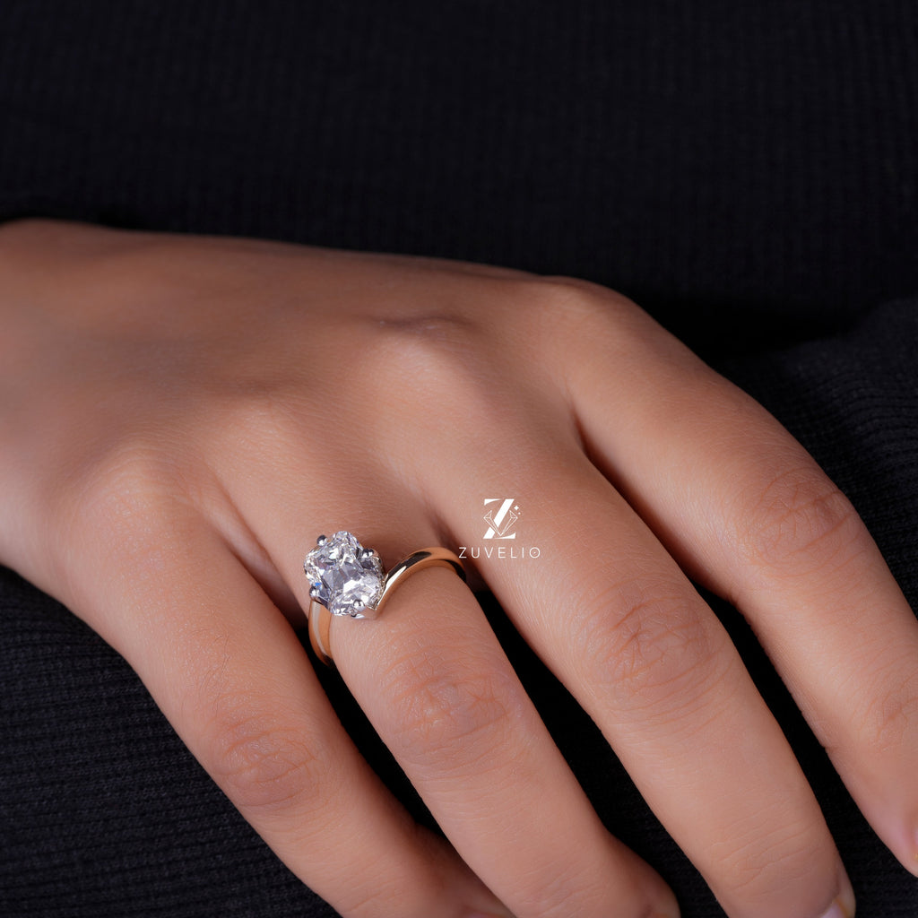 Cushion Bypass Diamond Ring
