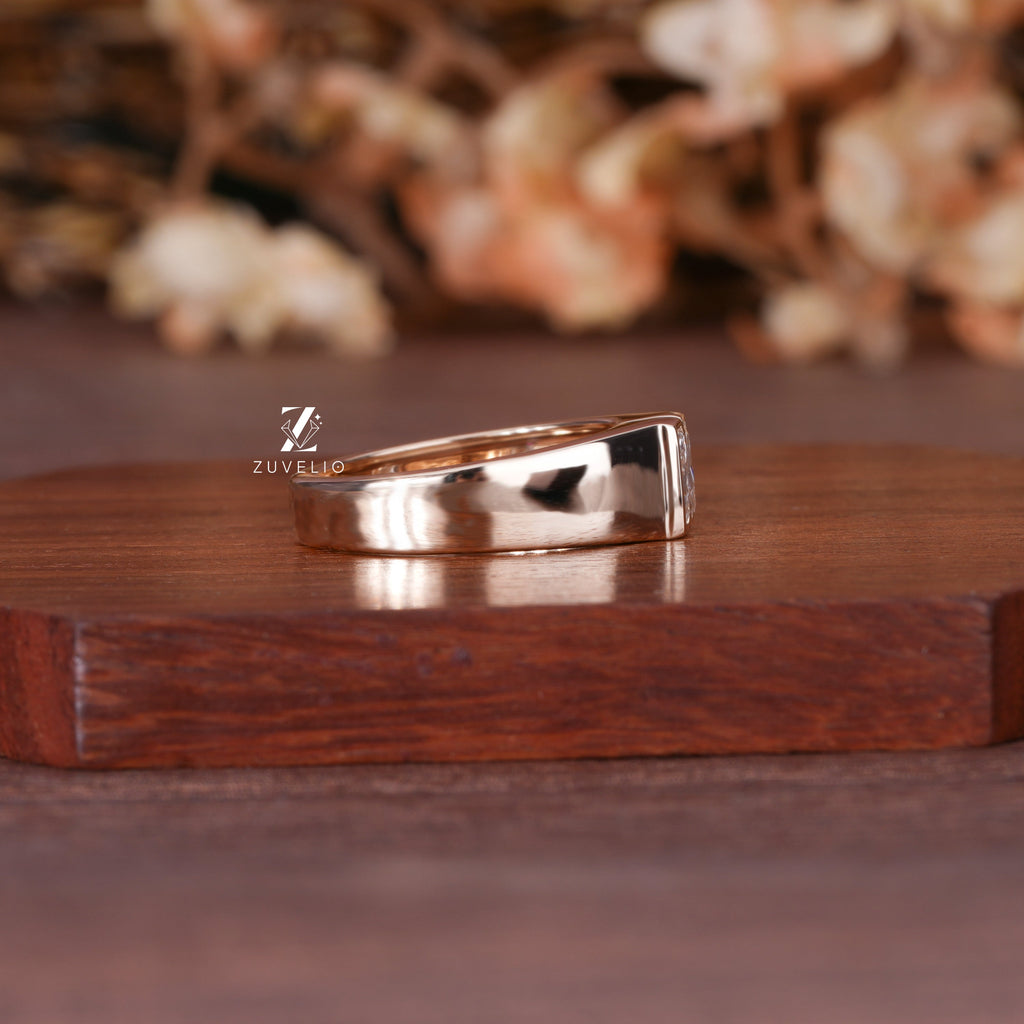 Alphabet M Diamond Ring