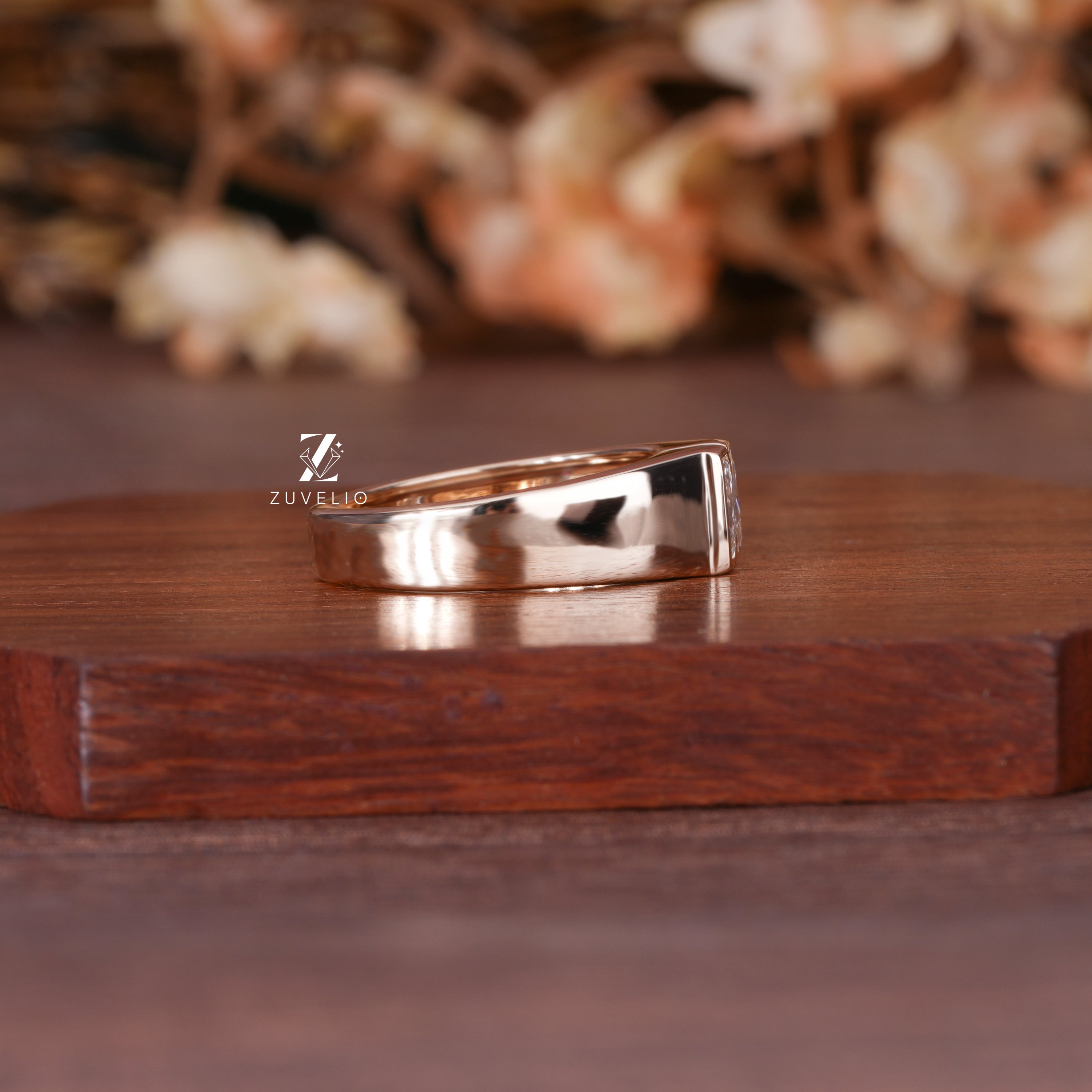 Alphabet M Diamond Ring