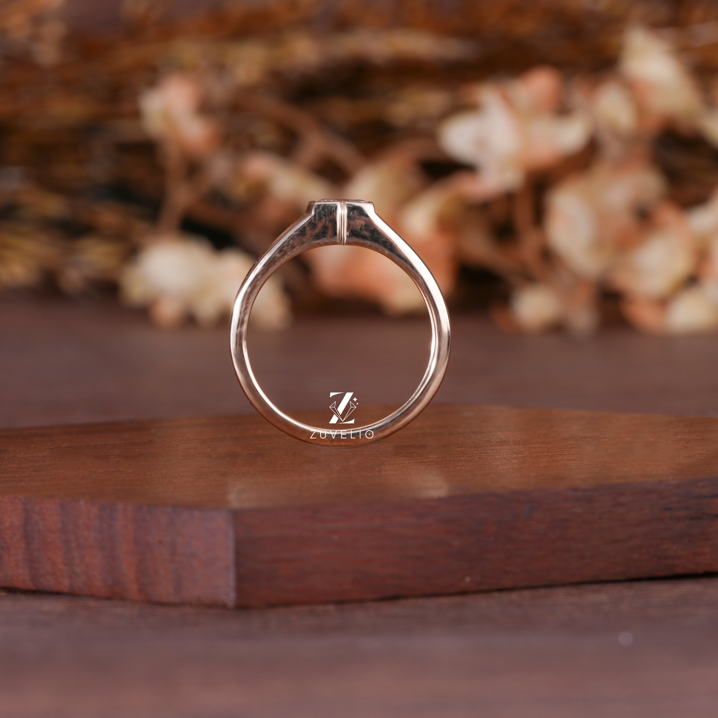 Alphabet M Diamond Ring