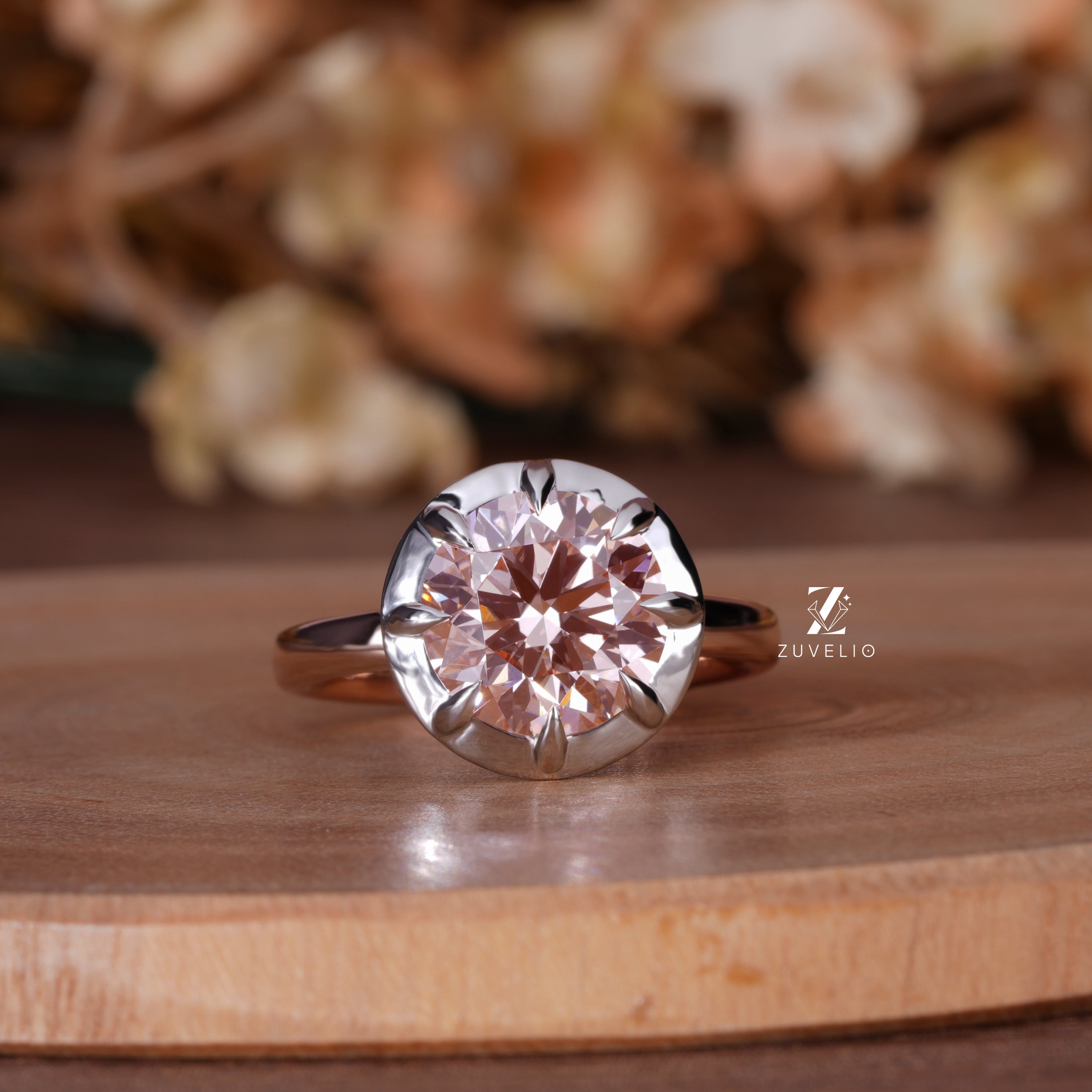 Vivid Pink Diamond Ring