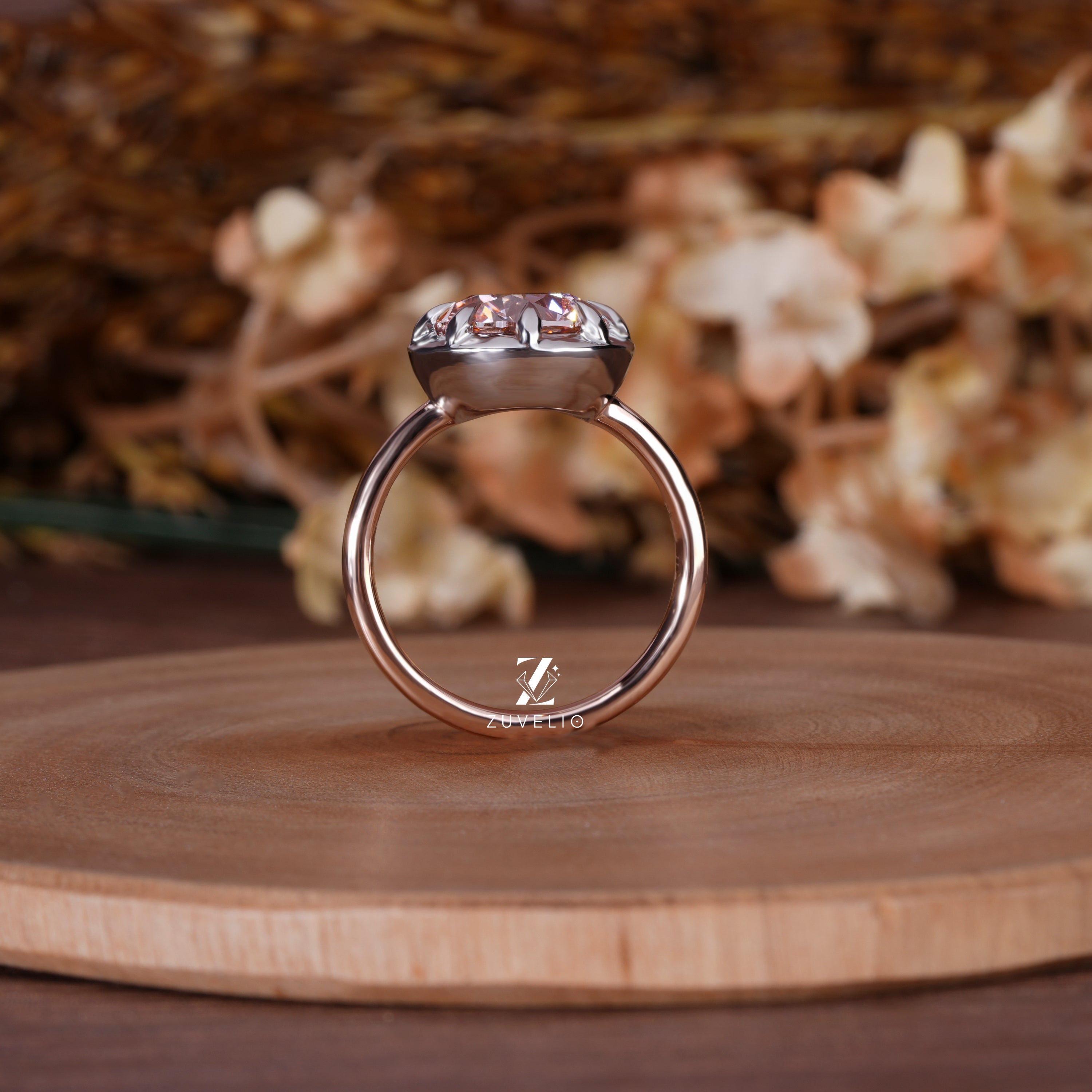 Vivid Pink Diamond Ring