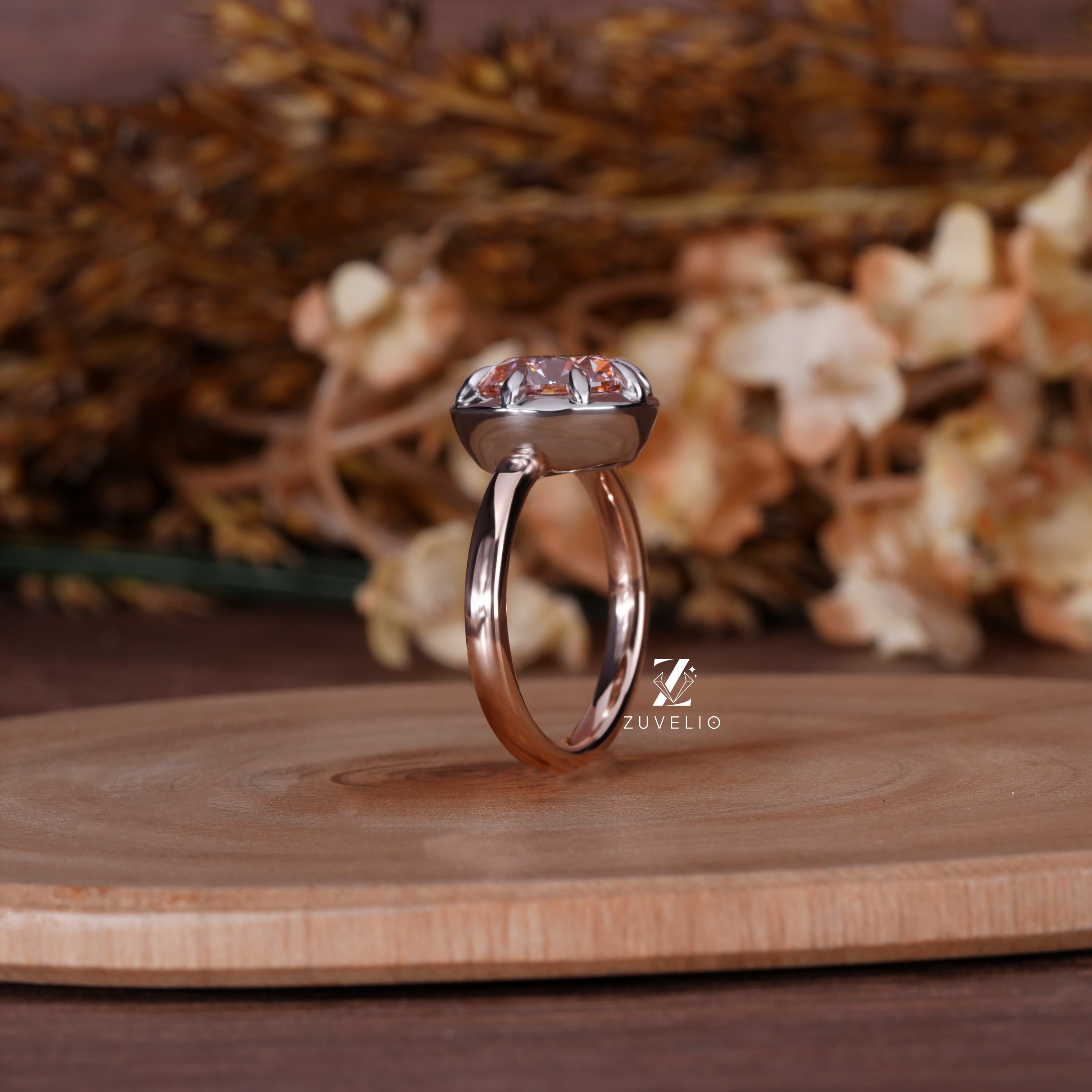 Vivid Pink Diamond Ring