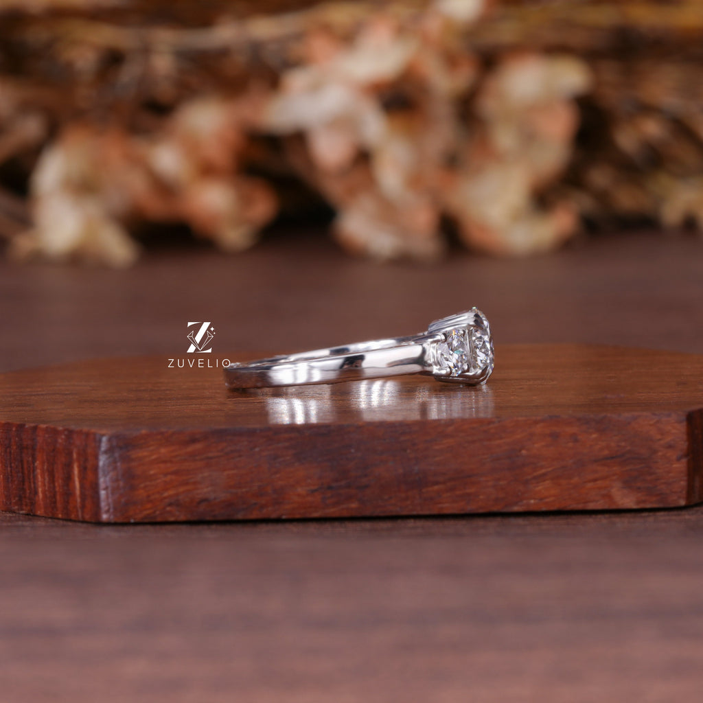 Round Diamond Trilogy Ring