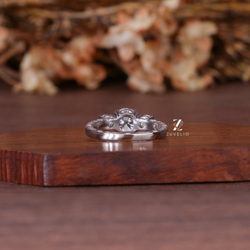Round Diamond Trilogy Ring