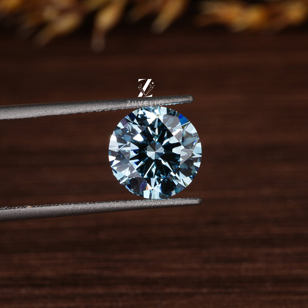 3.08 Ct Vivid Blue Lab Diamond - Zuvelio.com