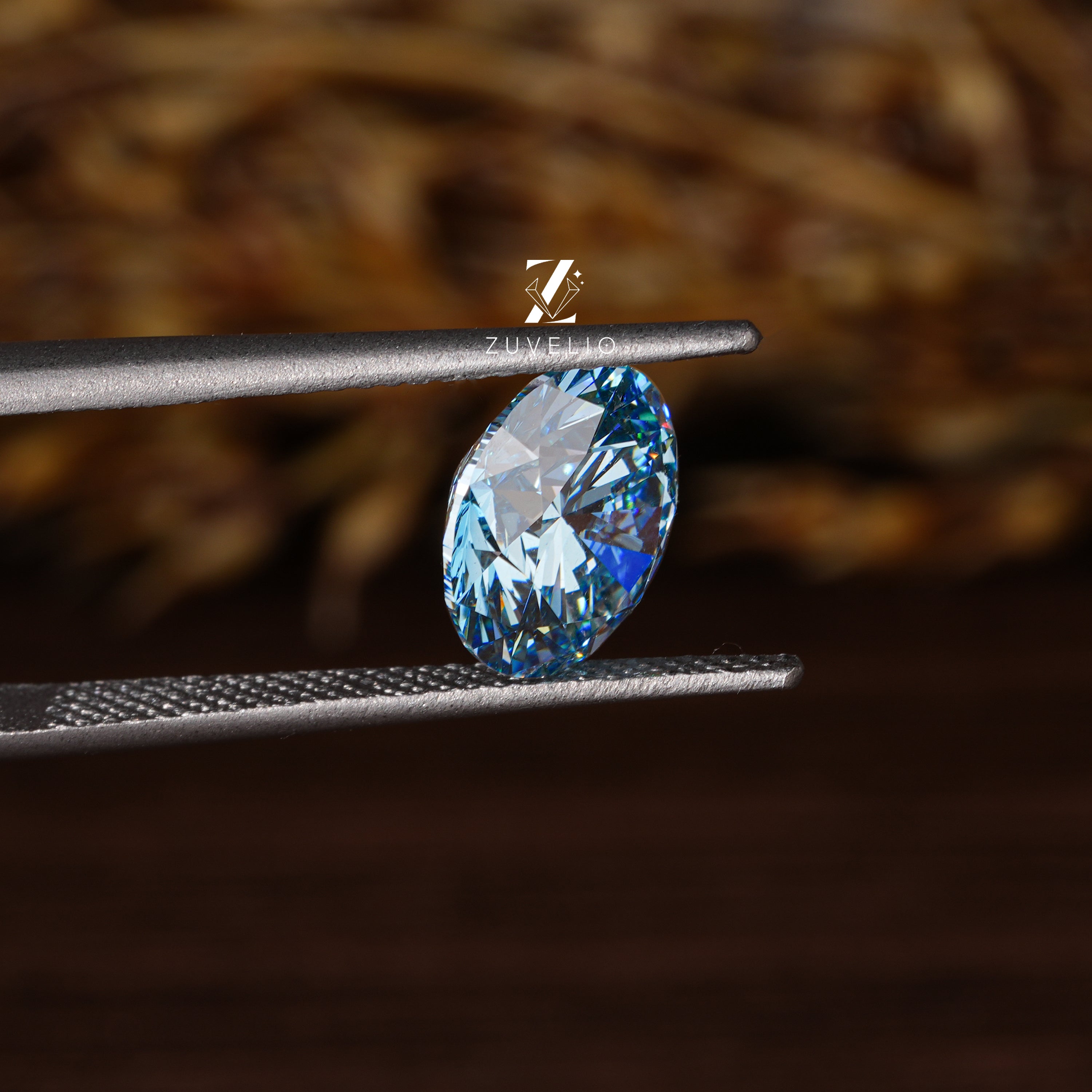 3.08 Ct Vivid Blue Lab Diamond - Zuvelio.com