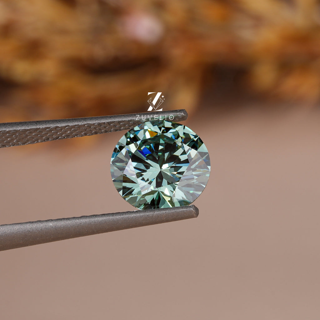 3.32 Ct Vivid Blue Green Lab Diamond - Zuvelio.com