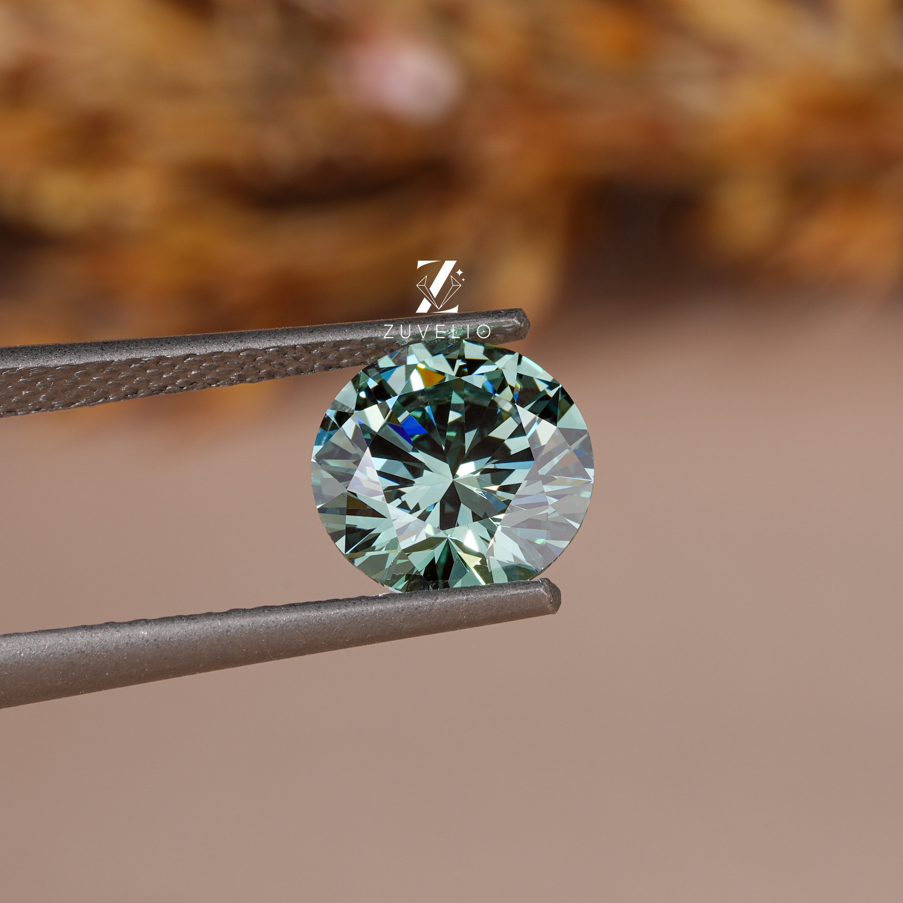 3.32 Ct Vivid Blue Green Lab Diamond - Zuvelio.com