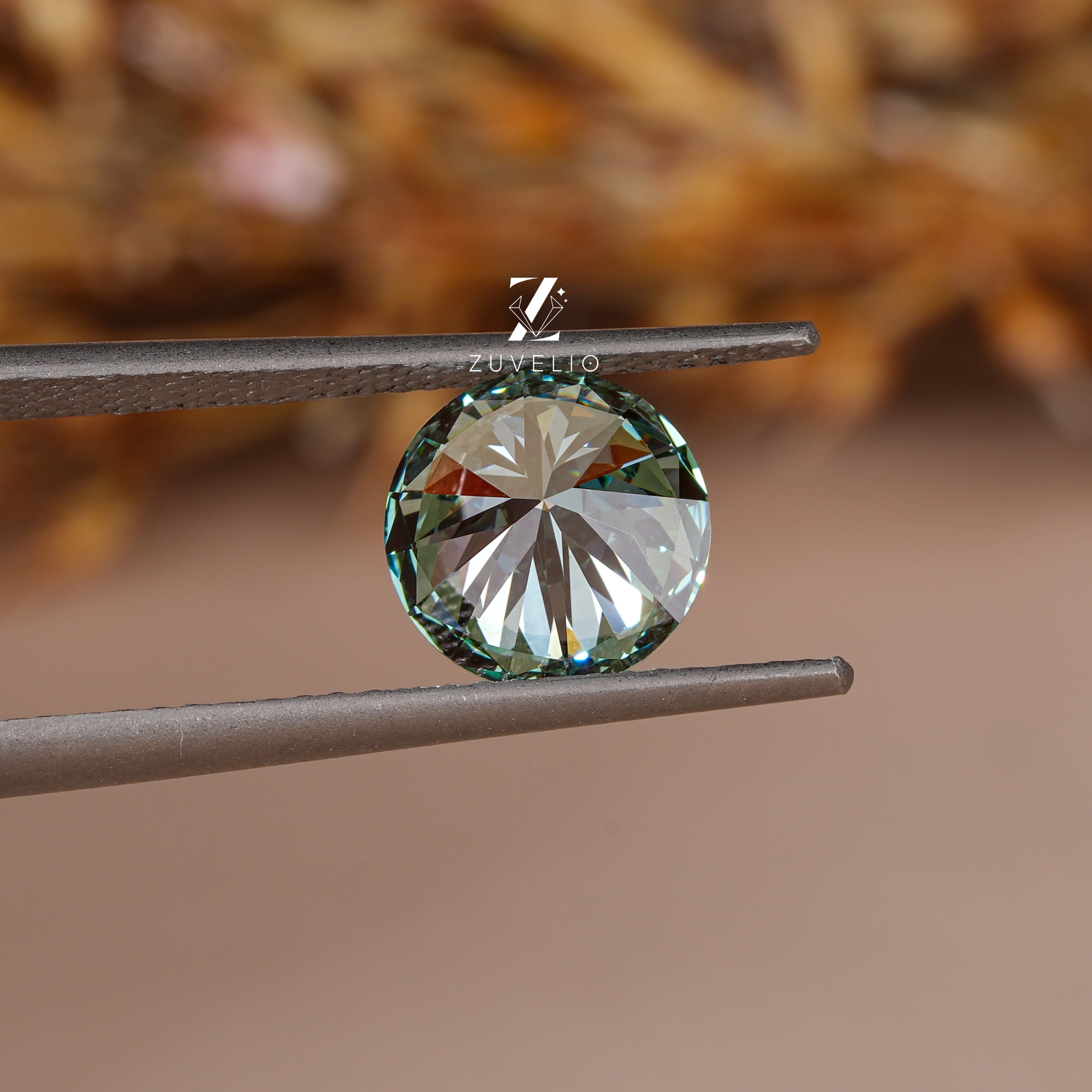3.32 Ct Vivid Blue Green Lab Diamond - Zuvelio.com