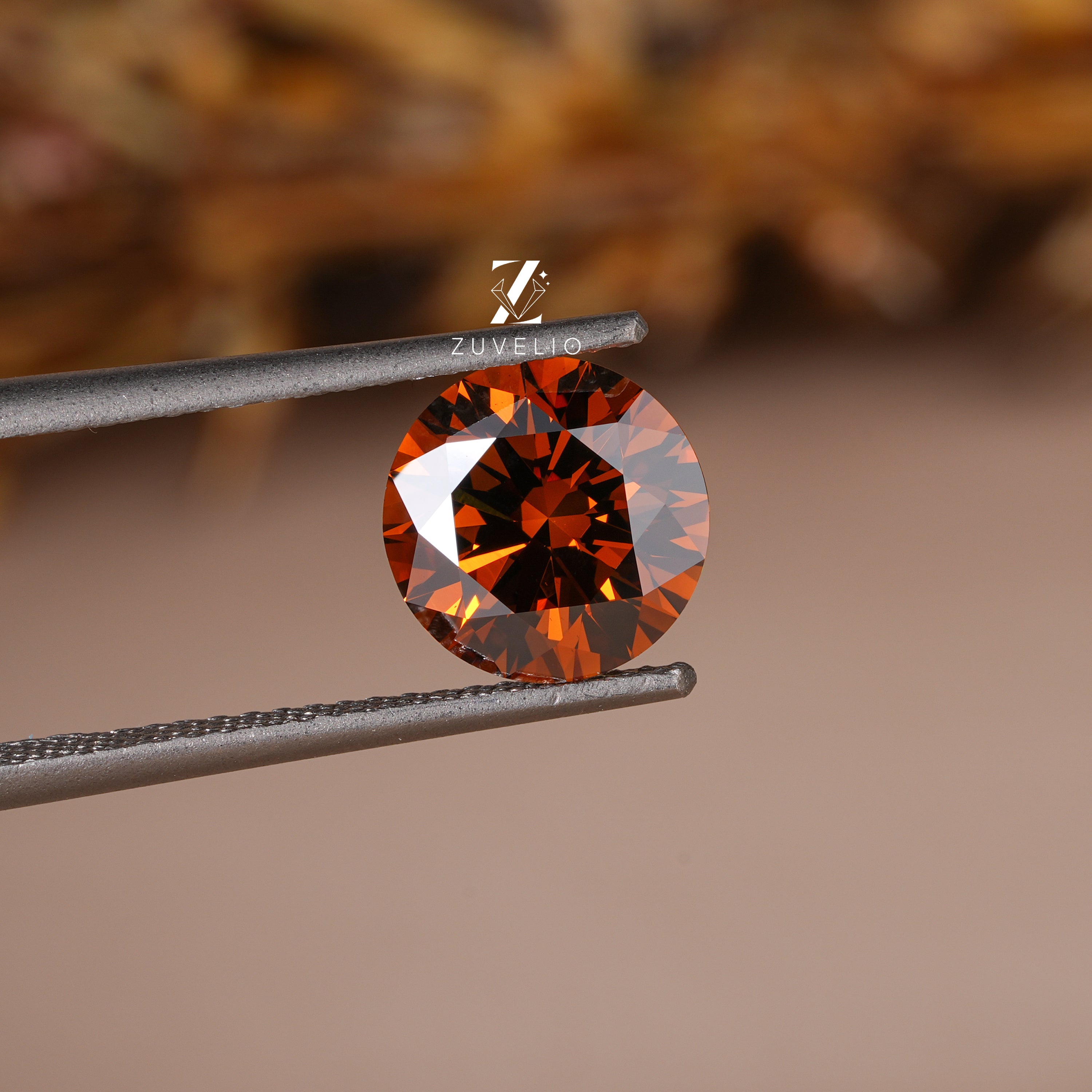 3.09 Ct Orange Brown Lab Diamond - Zuvelio.com