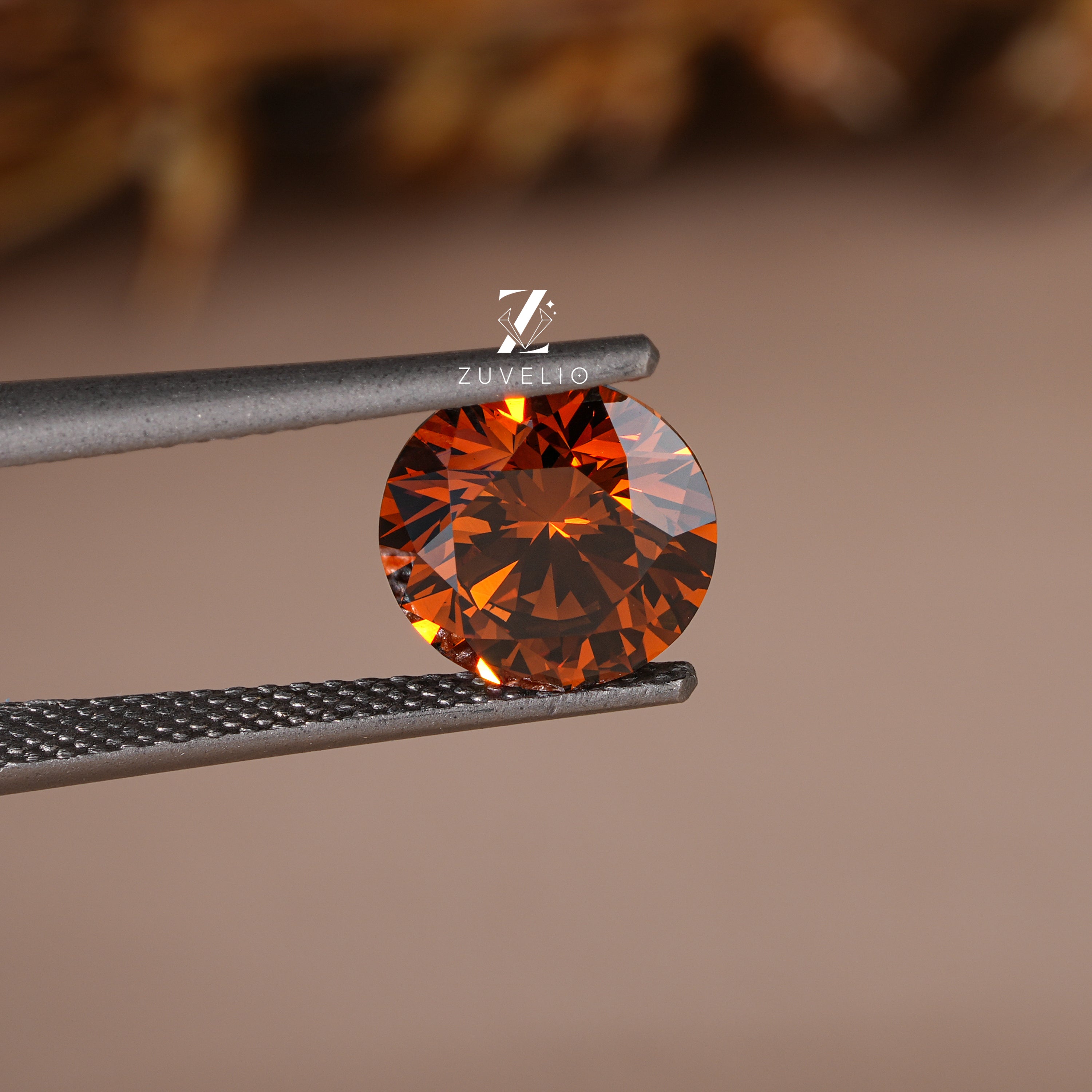 3.09 Ct Orange Brown Lab Diamond - Zuvelio.com