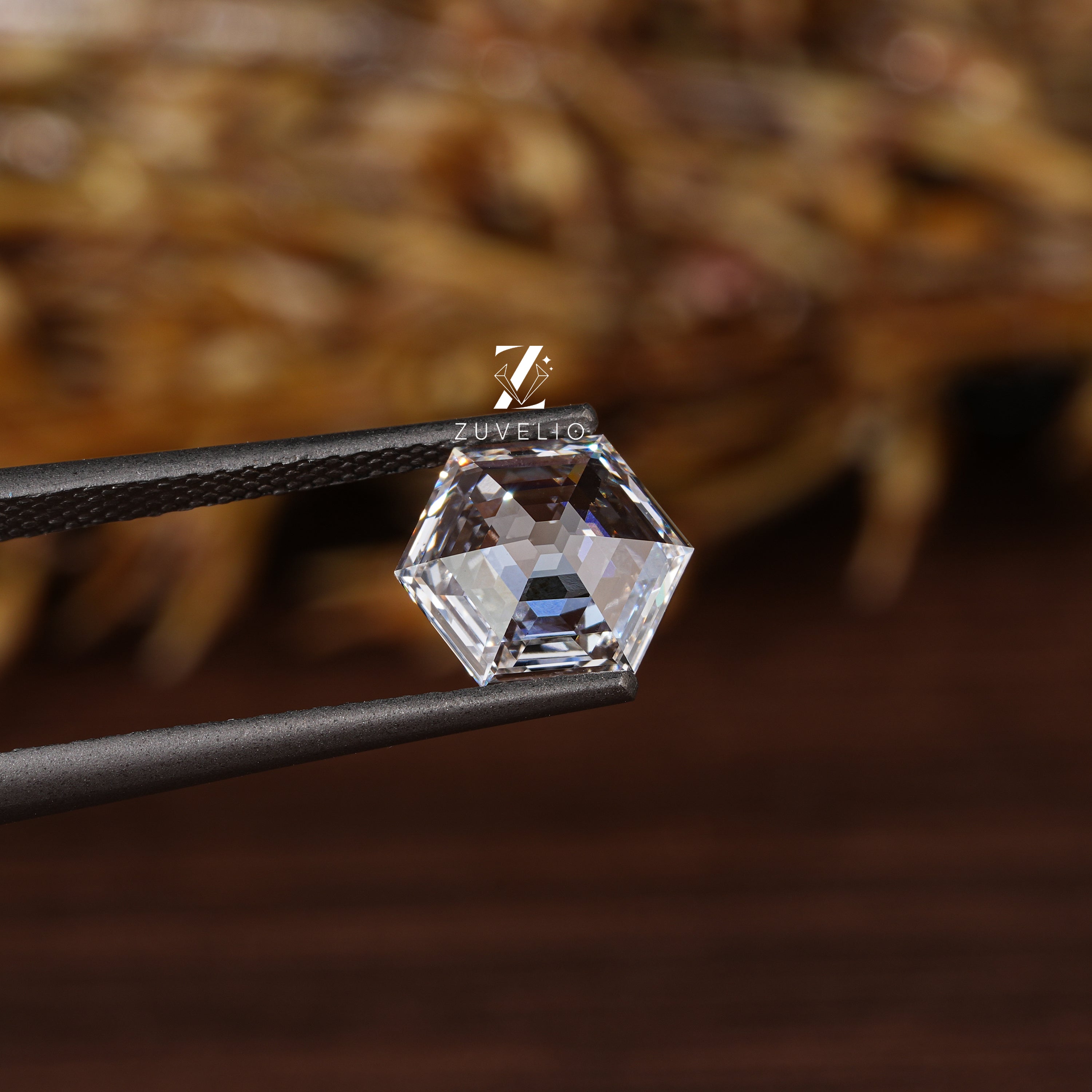 1.07 Ct Portrait Hexagon Diamond - Zuvelio.com