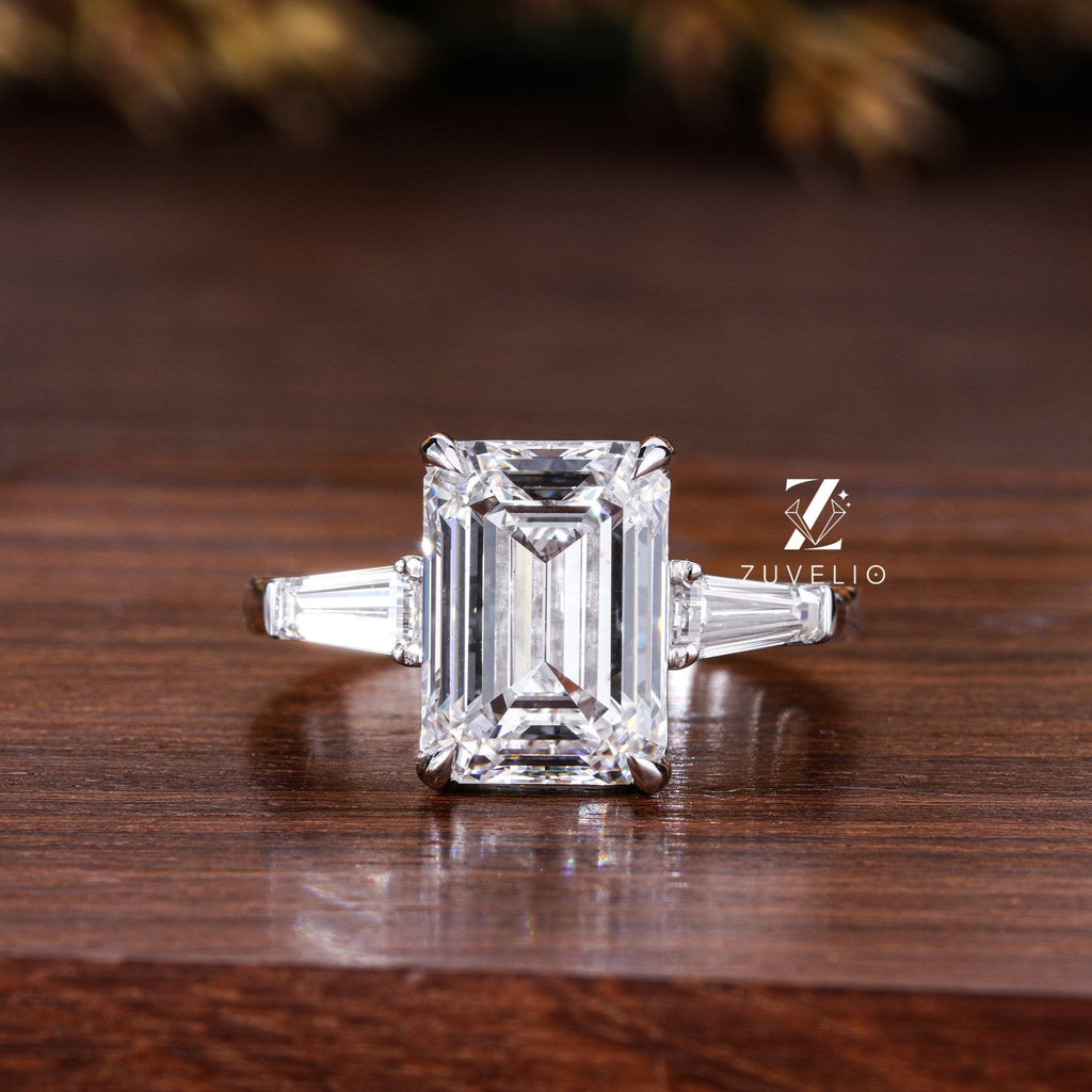 Emerald Cut Lab Diamond Ring - Zuvelio.com