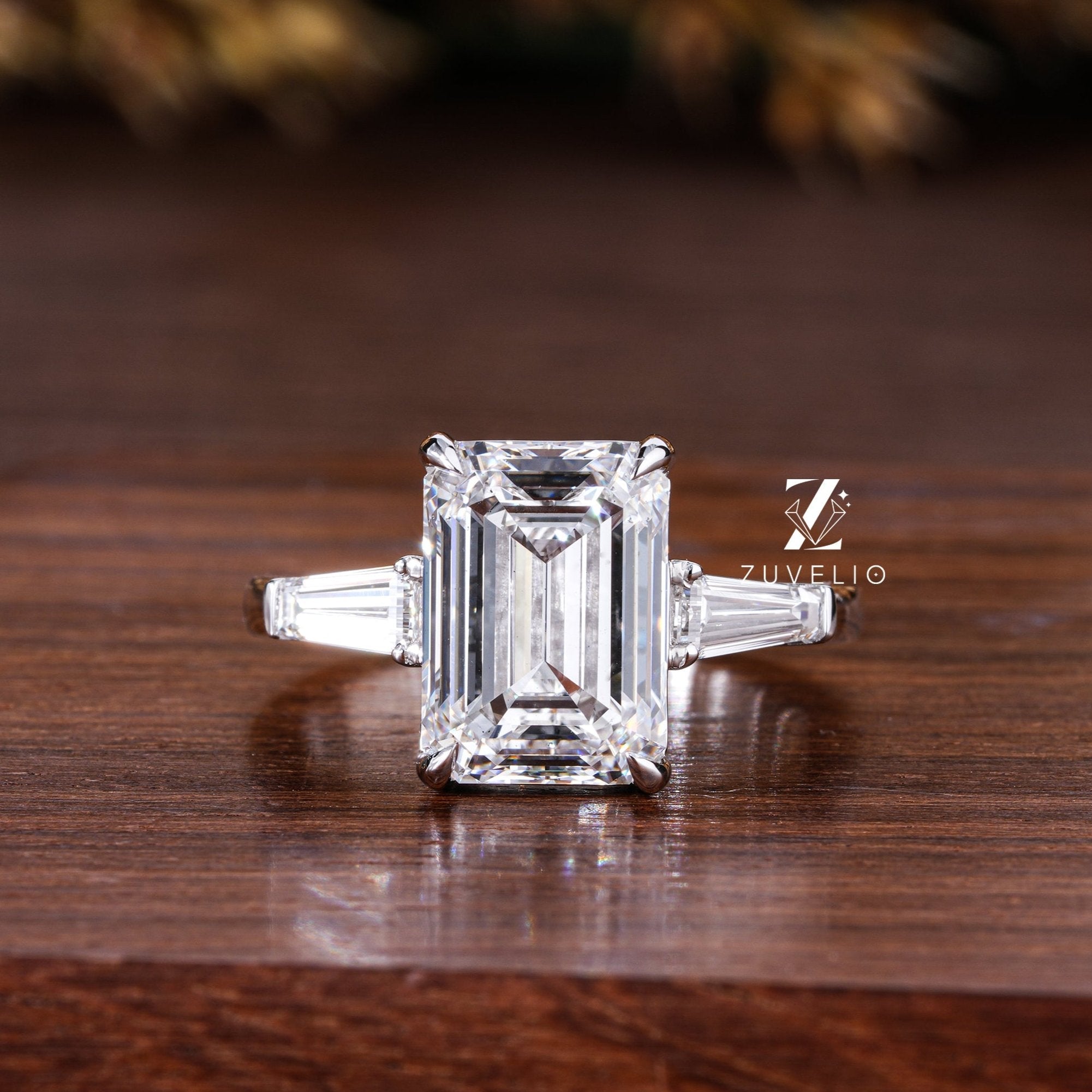 Emerald Cut Lab Diamond Ring - Zuvelio.com