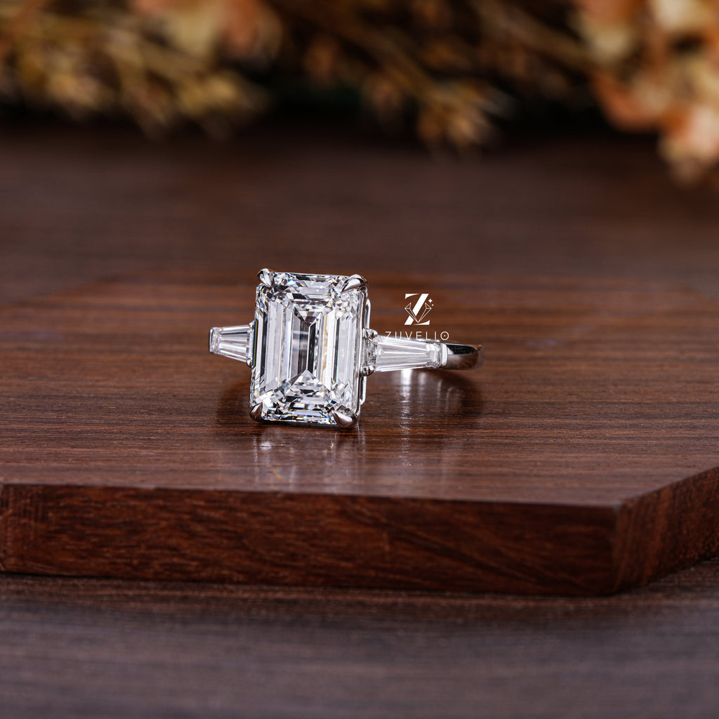 Emerald Cut Lab Diamond Ring - Zuvelio.com