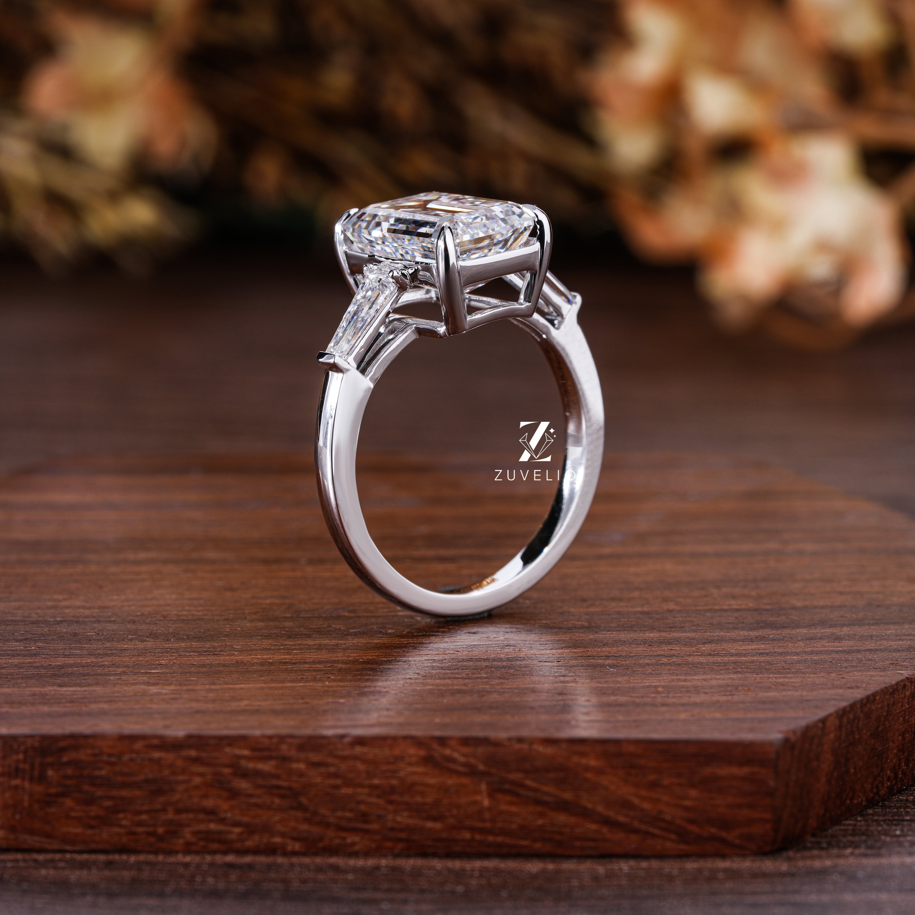 Emerald Cut Lab Diamond Ring - Zuvelio.com