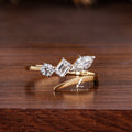 Marquise Emerald Round Ring - Zuvelio.com