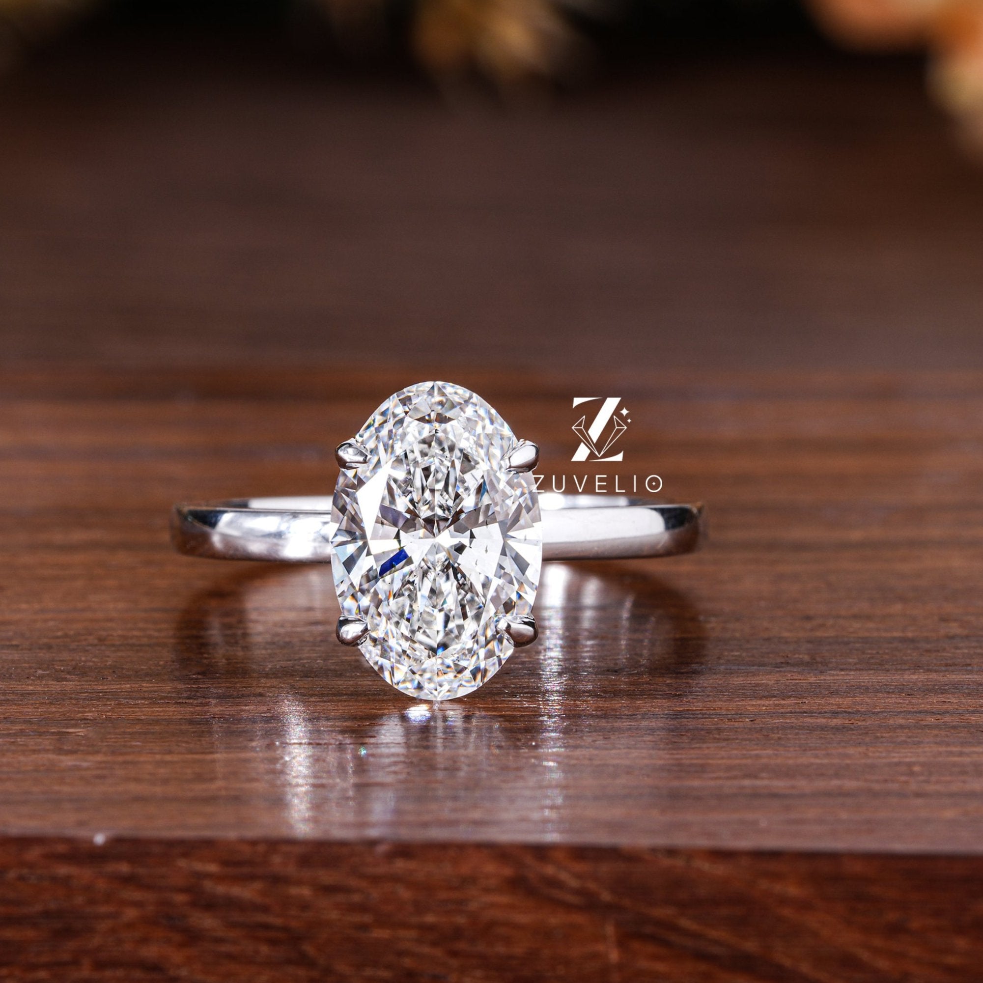 Oval Lab Diamond Ring - Zuvelio.com