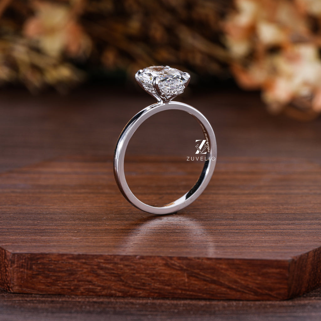 Oval Lab Diamond Ring - Zuvelio.com