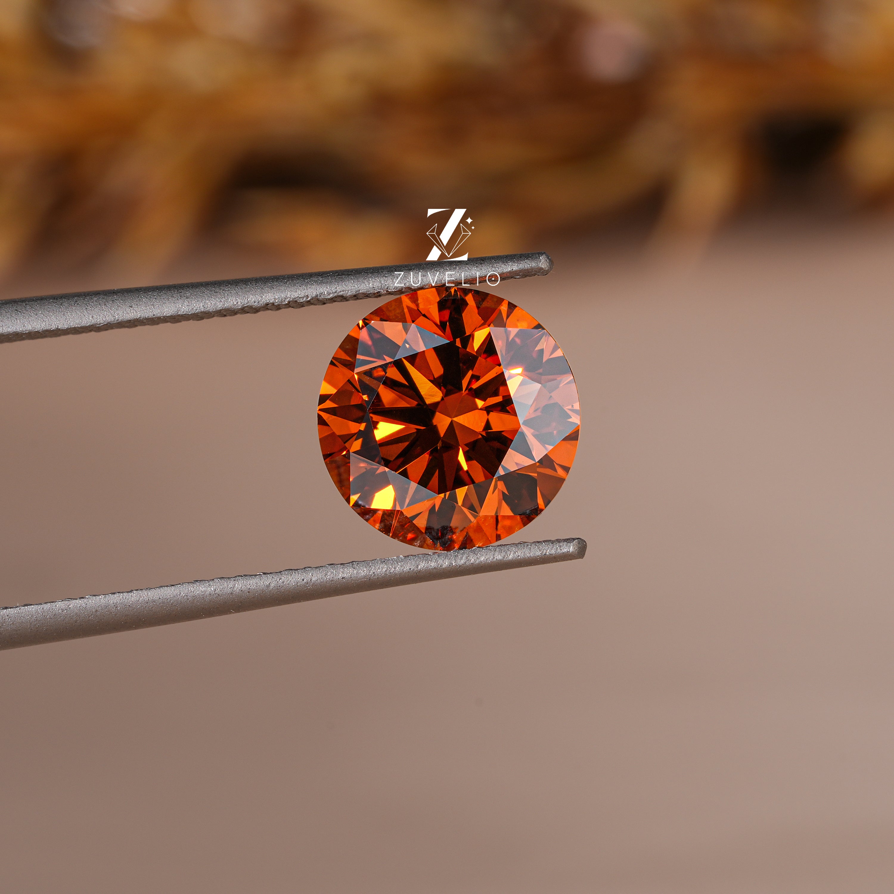2.05 Ct Brown Orange Lab Diamond - Zuvelio.com