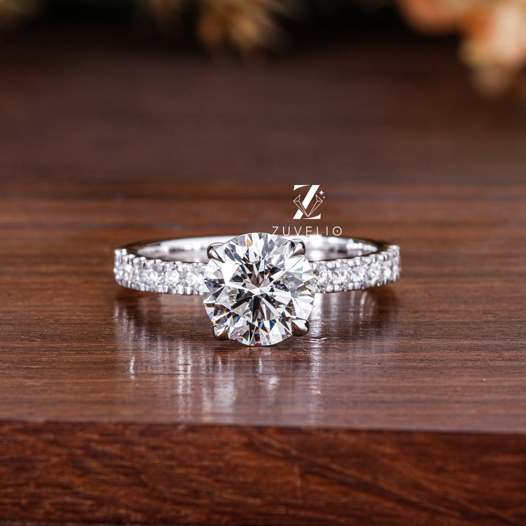 Round  Diamond Engagement Ring - Zuvelio.com