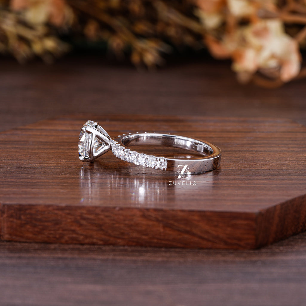 Round  Diamond Engagement Ring - Zuvelio.com