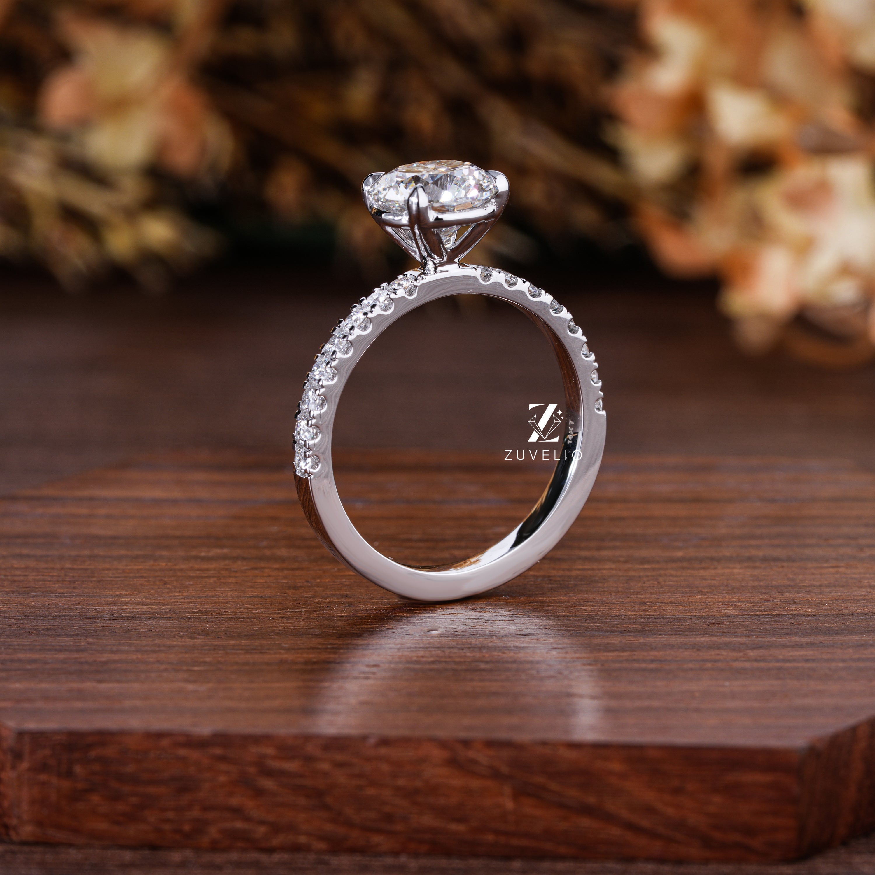 Round  Diamond Engagement Ring - Zuvelio.com