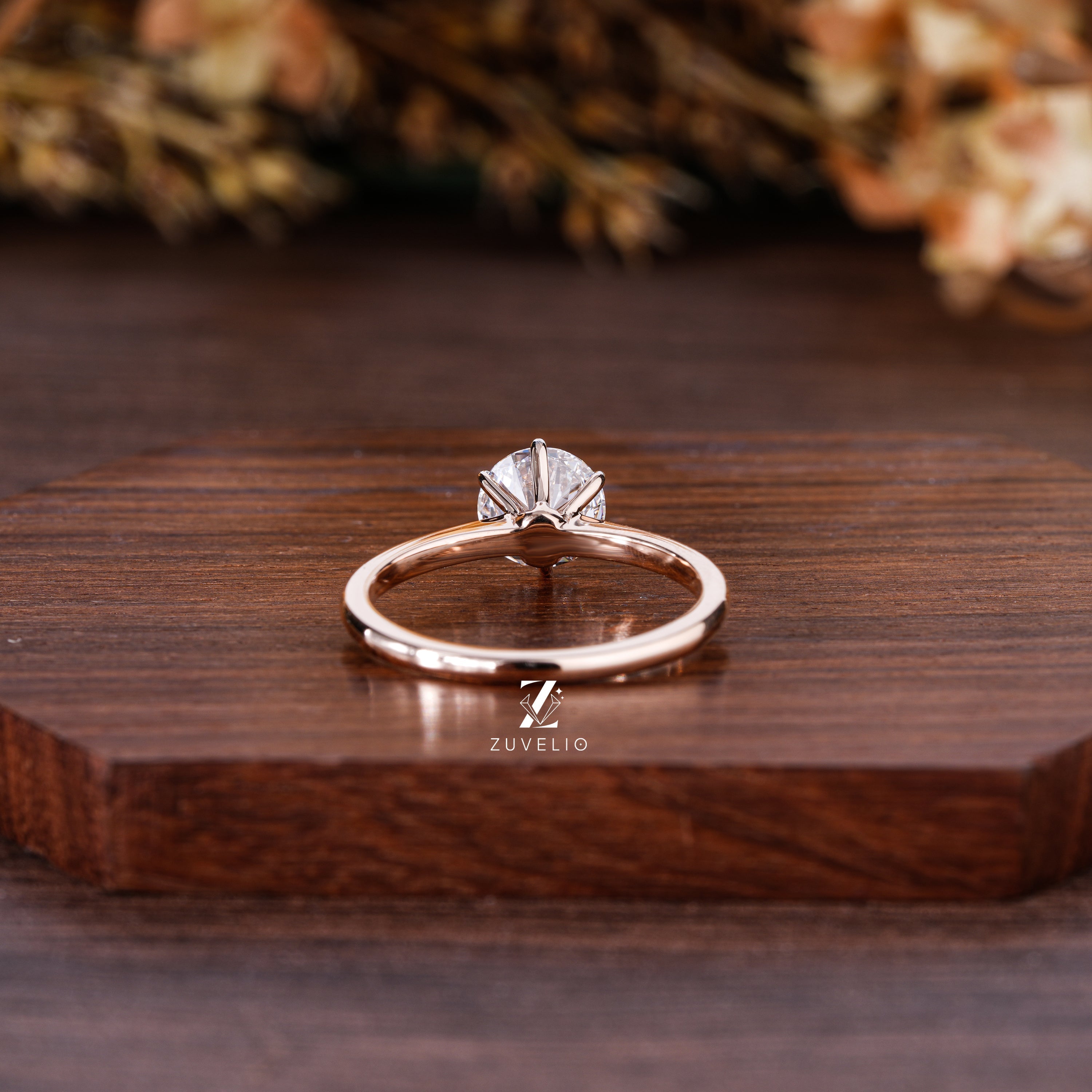 Rose Gold Solitaire Ring - Zuvelio.com
