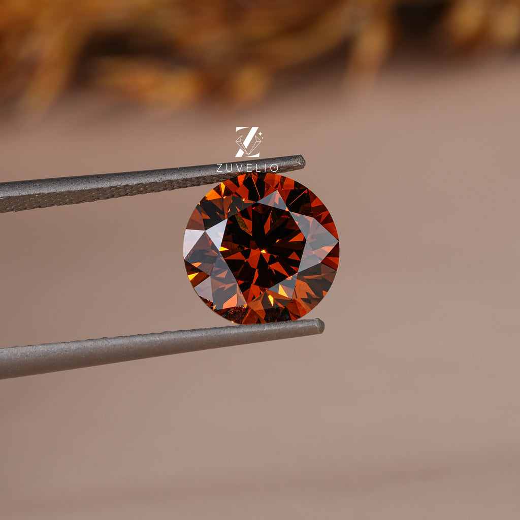 2.04 Ct Deep Orange Lab Diamond - Zuvelio.com