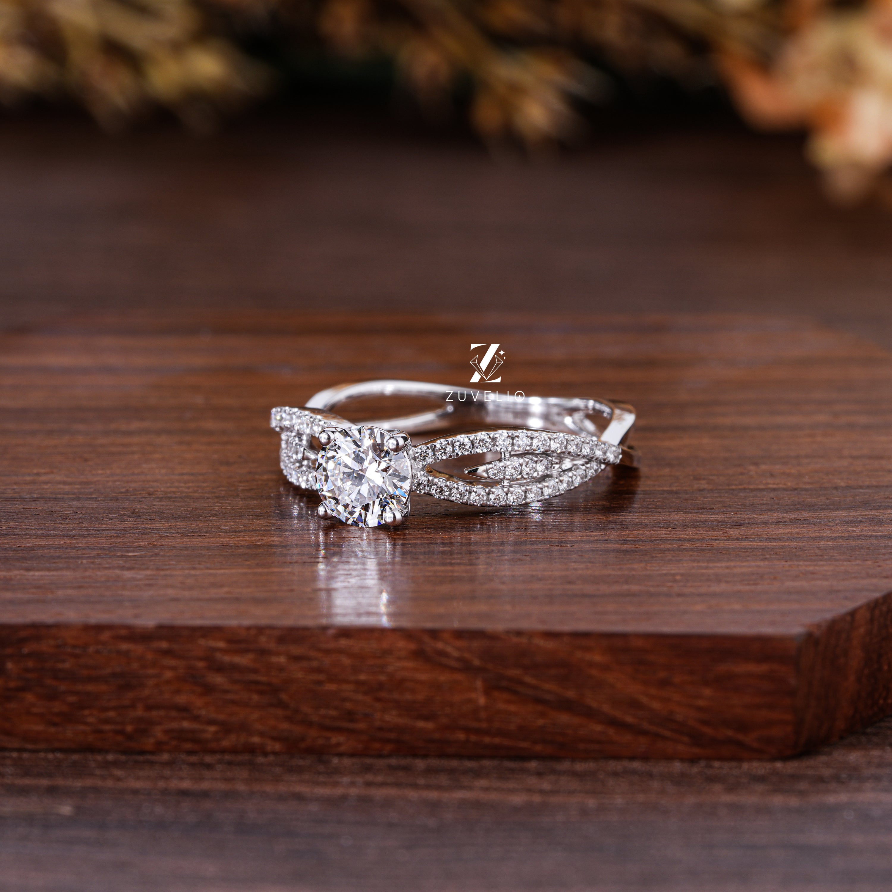 Twisted Pave Band Ring - Zuvelio.com