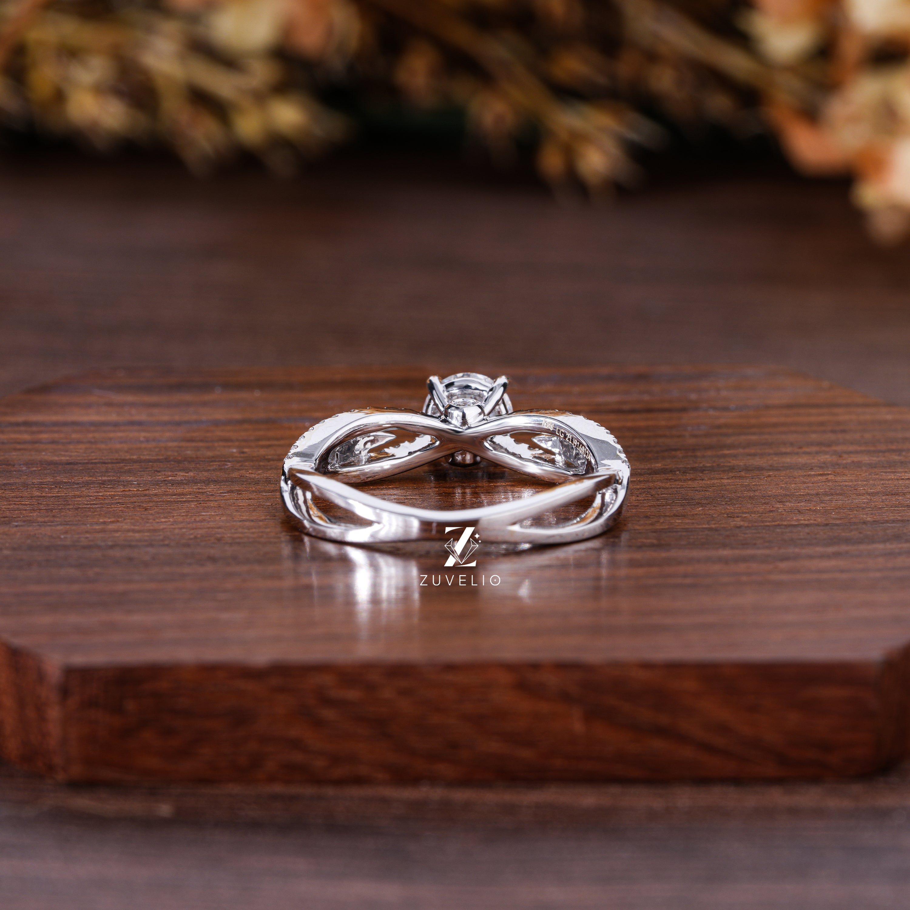 Twisted Pave Band Ring - Zuvelio.com