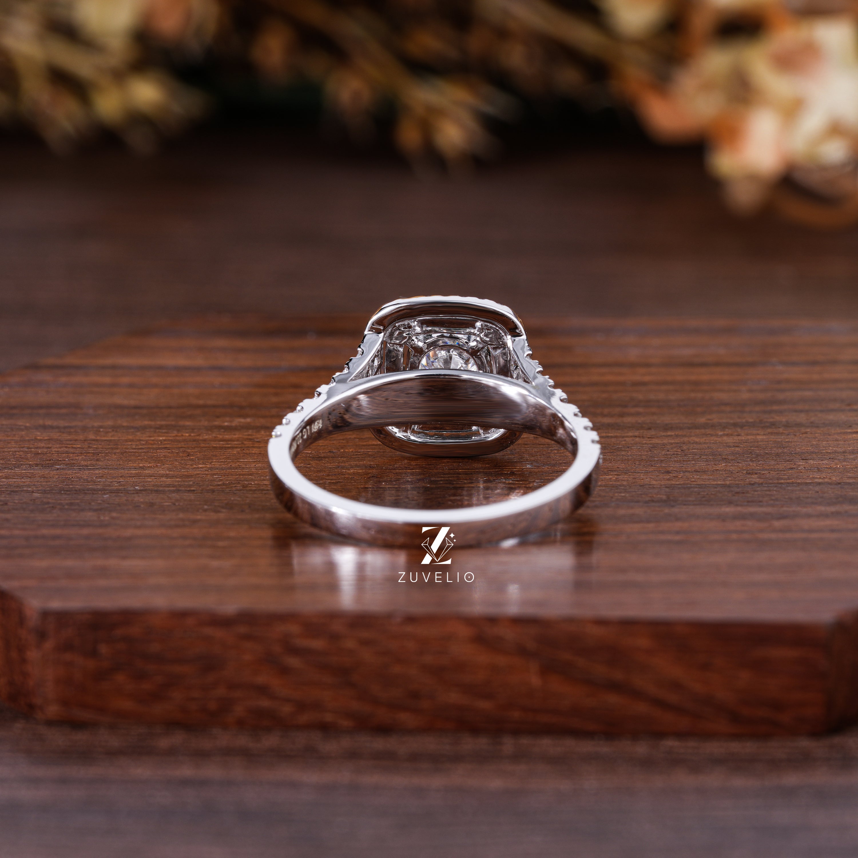 Double Halo Lab Diamond Ring - Zuvelio.com
