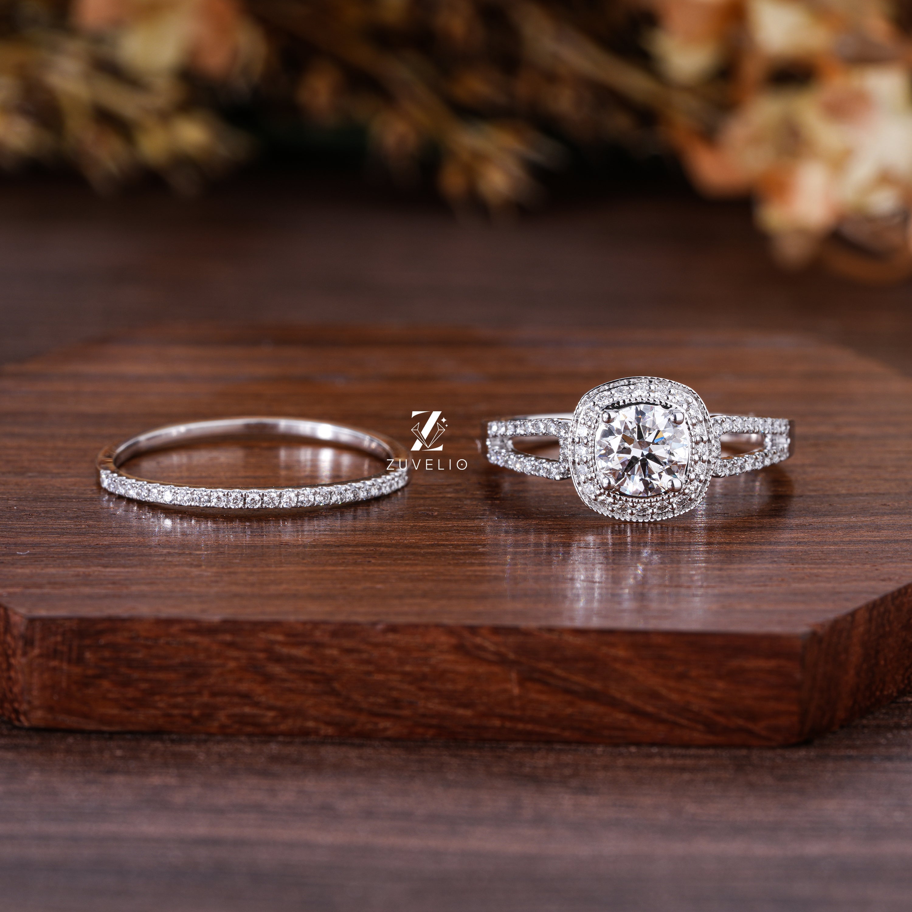 Round Halo Diamond Ring