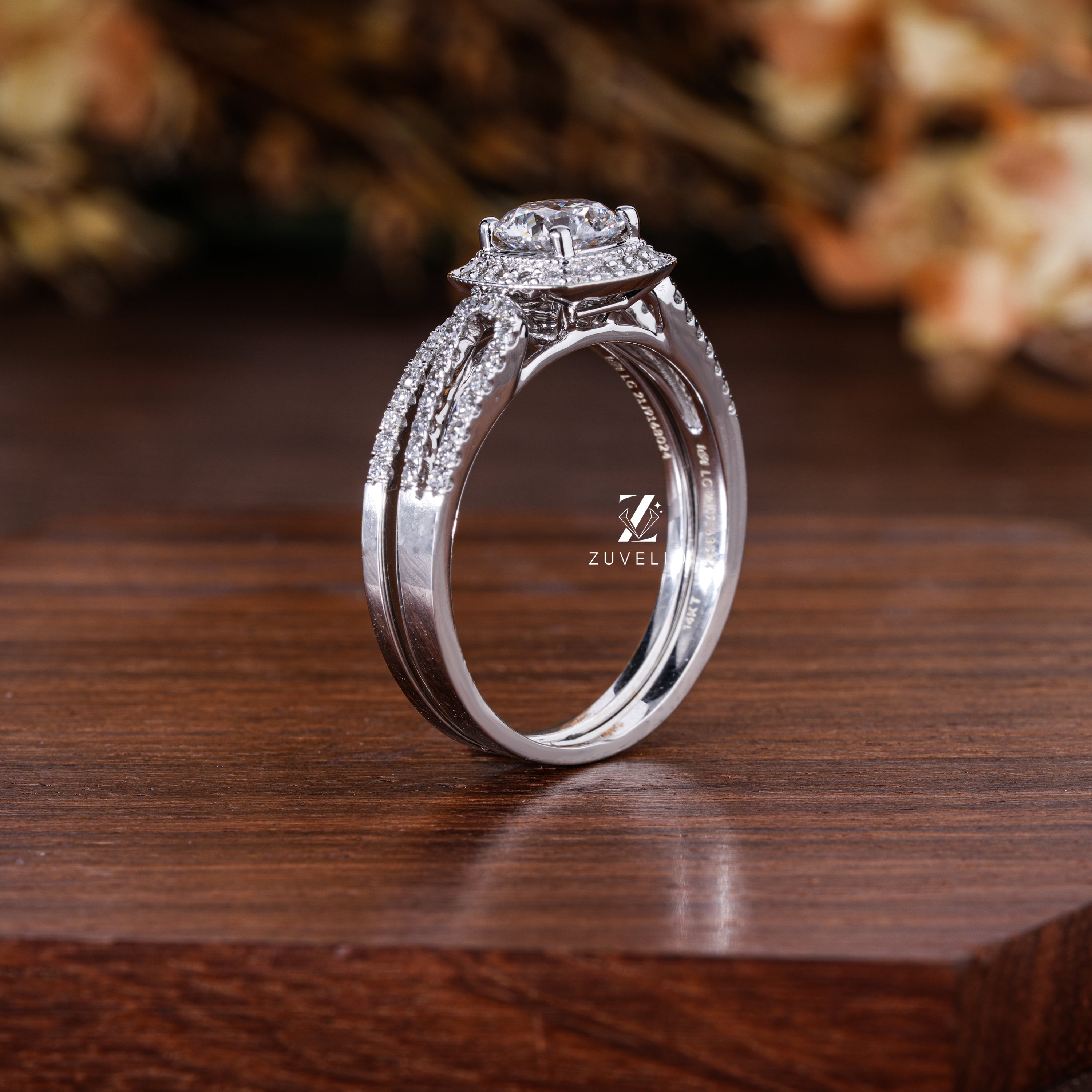 Round Halo Diamond Ring