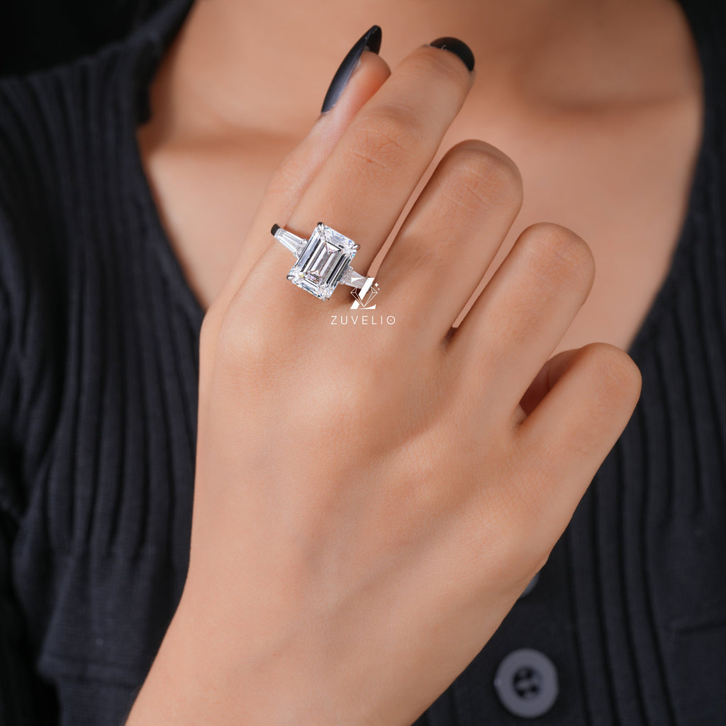 Emerald Cut Lab Diamond Ring - Zuvelio.com