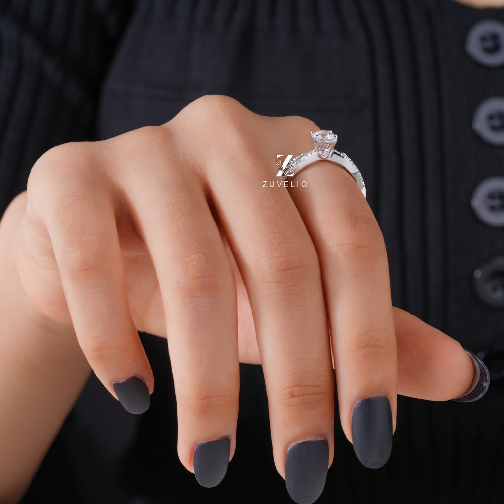 Twisted Pave Band Ring - Zuvelio.com