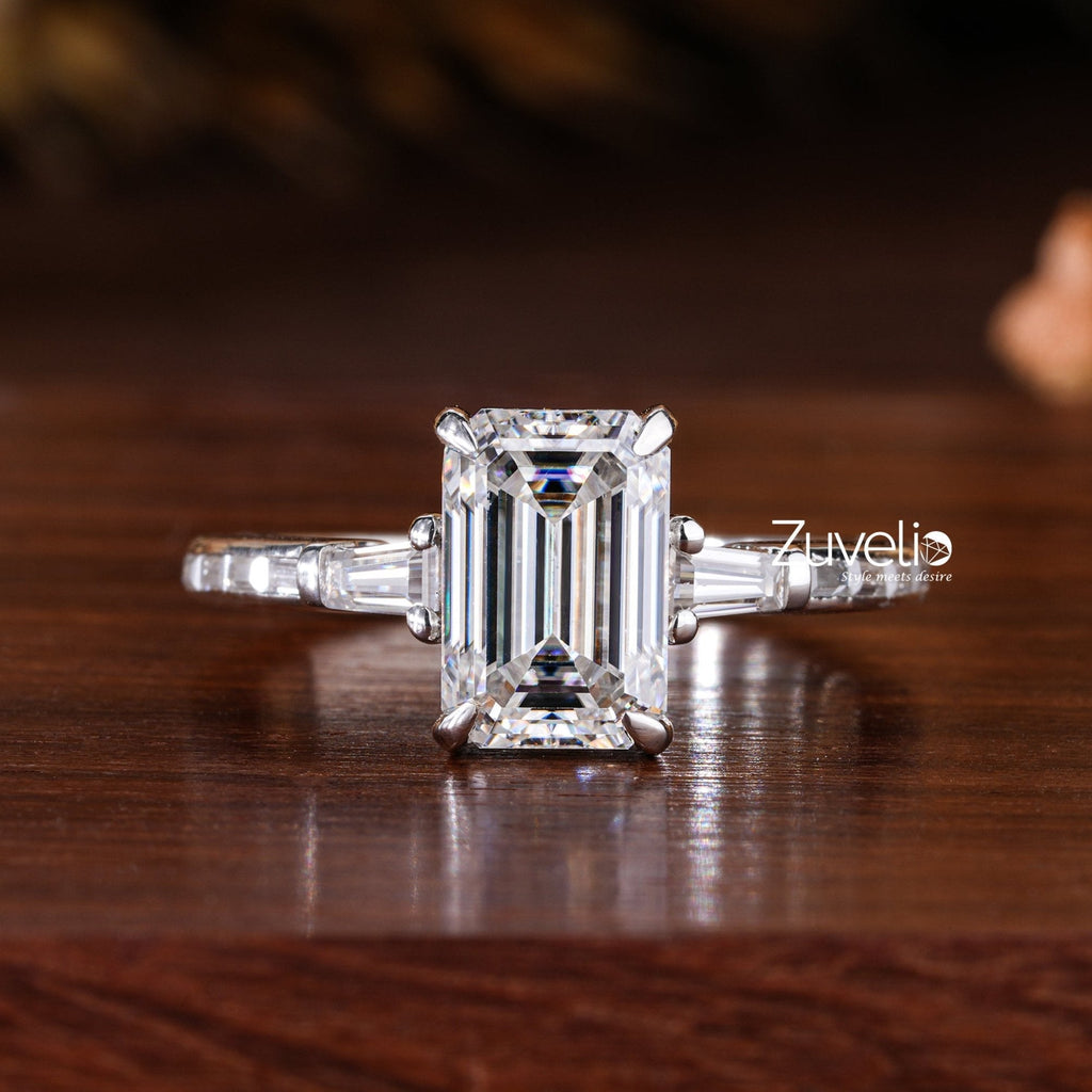 Emerald Lab Diamond Ring - Zuvelio.com
