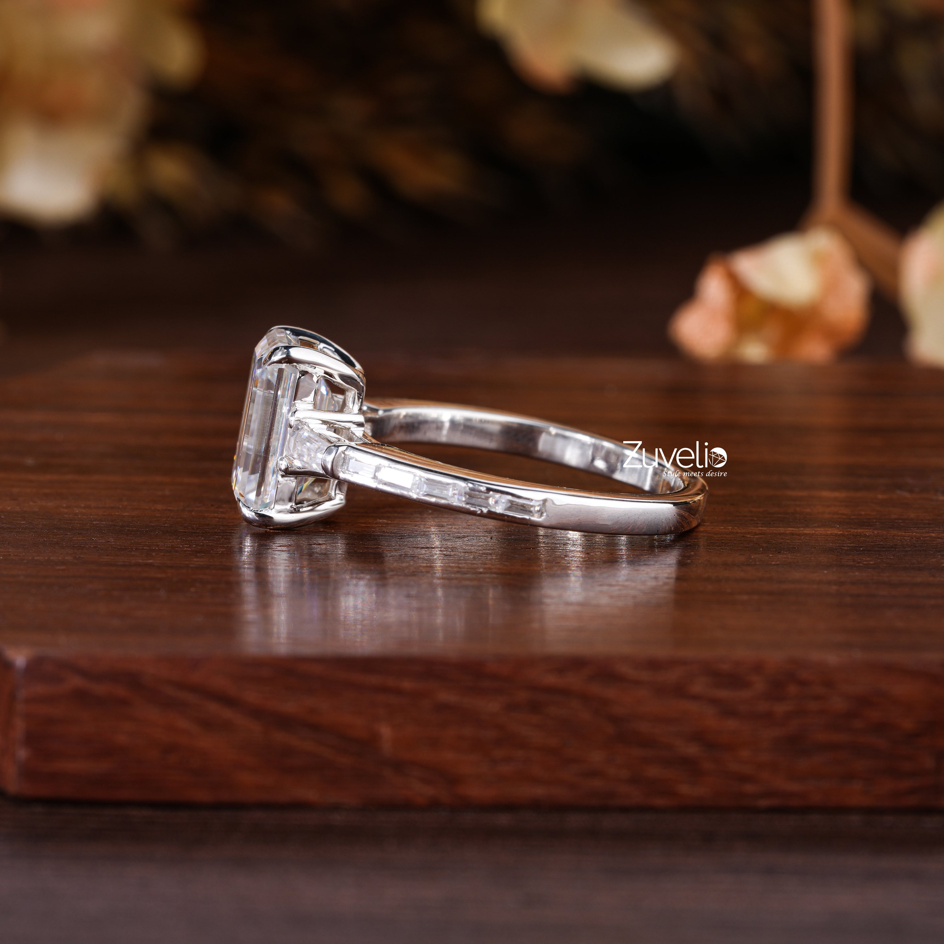Emerald Lab Diamond Ring - Zuvelio.com