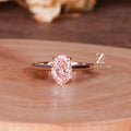 Pink Oval Diamond Ring